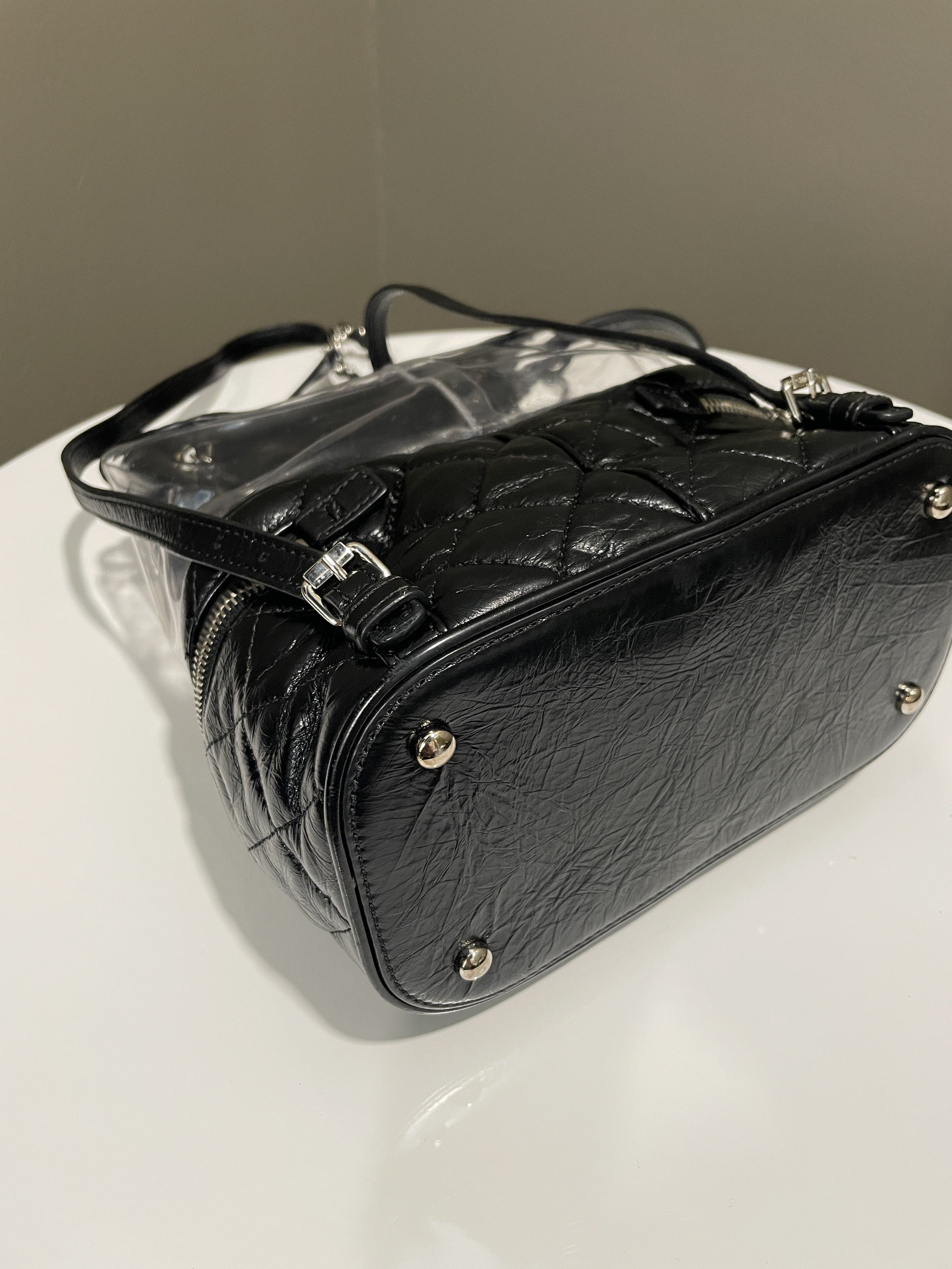 Chanel Aquarium Backpack Black Age Calfksin