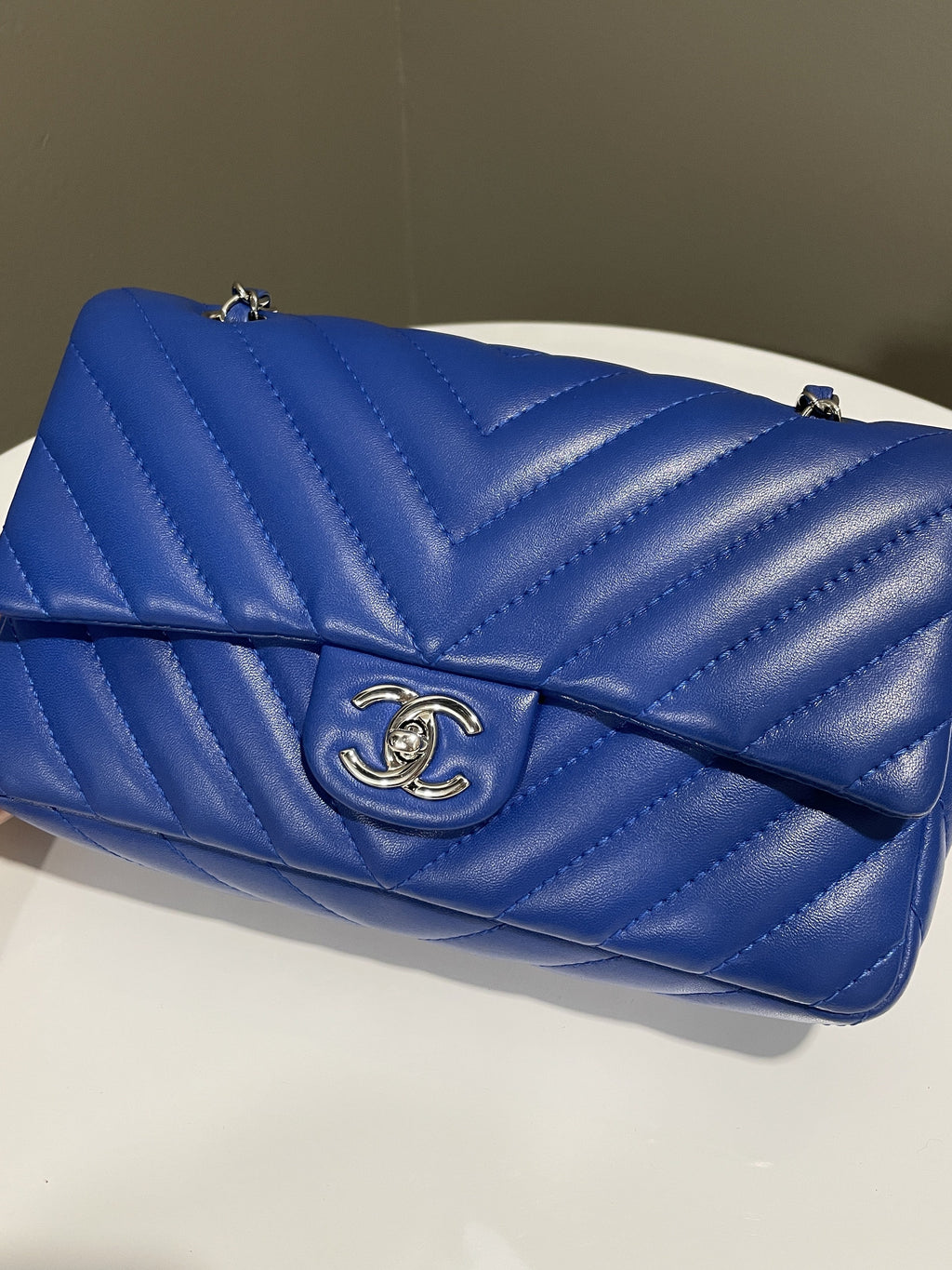 Chanel Chervon Single Flap Cobalt Blue