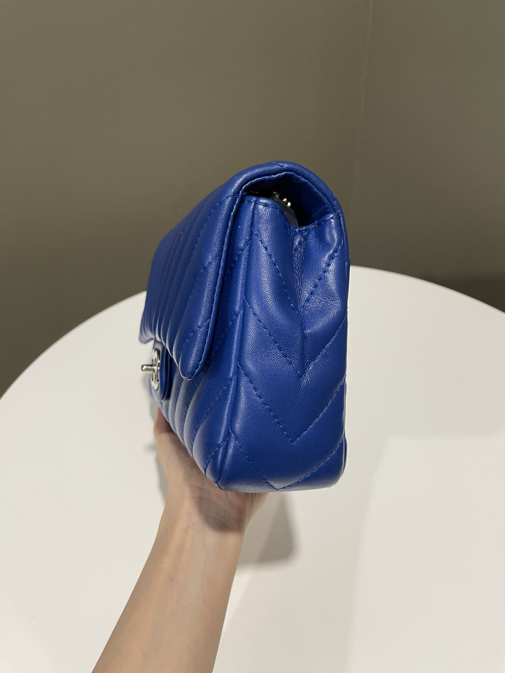 Chanel Chervon Single Flap Cobalt Blue