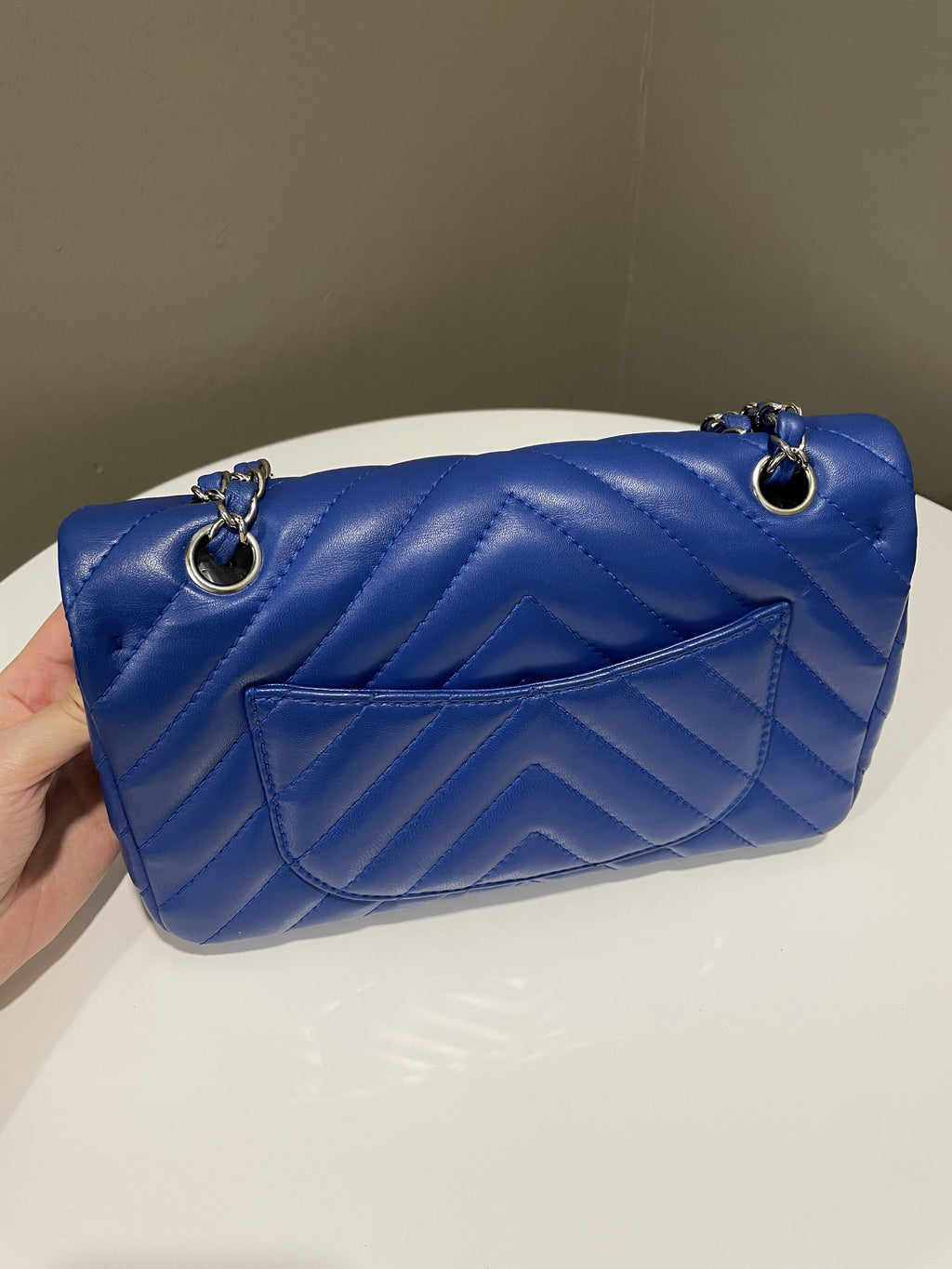 Chanel Chervon Single Flap Cobalt Blue