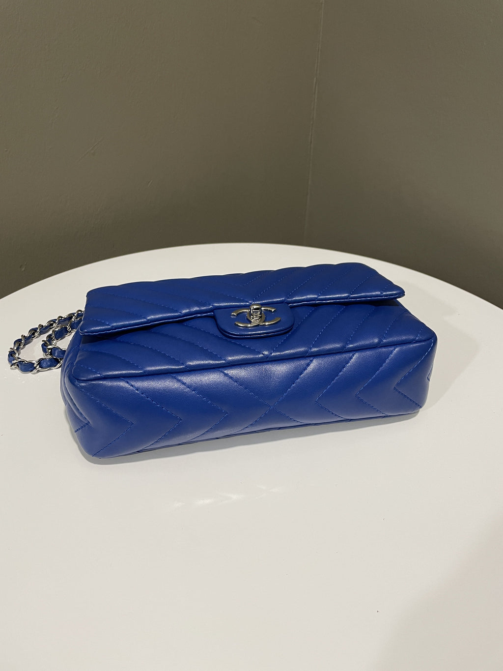 Chanel Chervon Single Flap Cobalt Blue