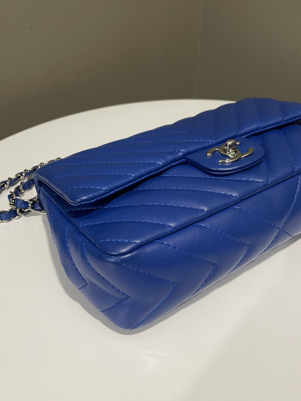 Chanel Chervon Single Flap Cobalt Blue