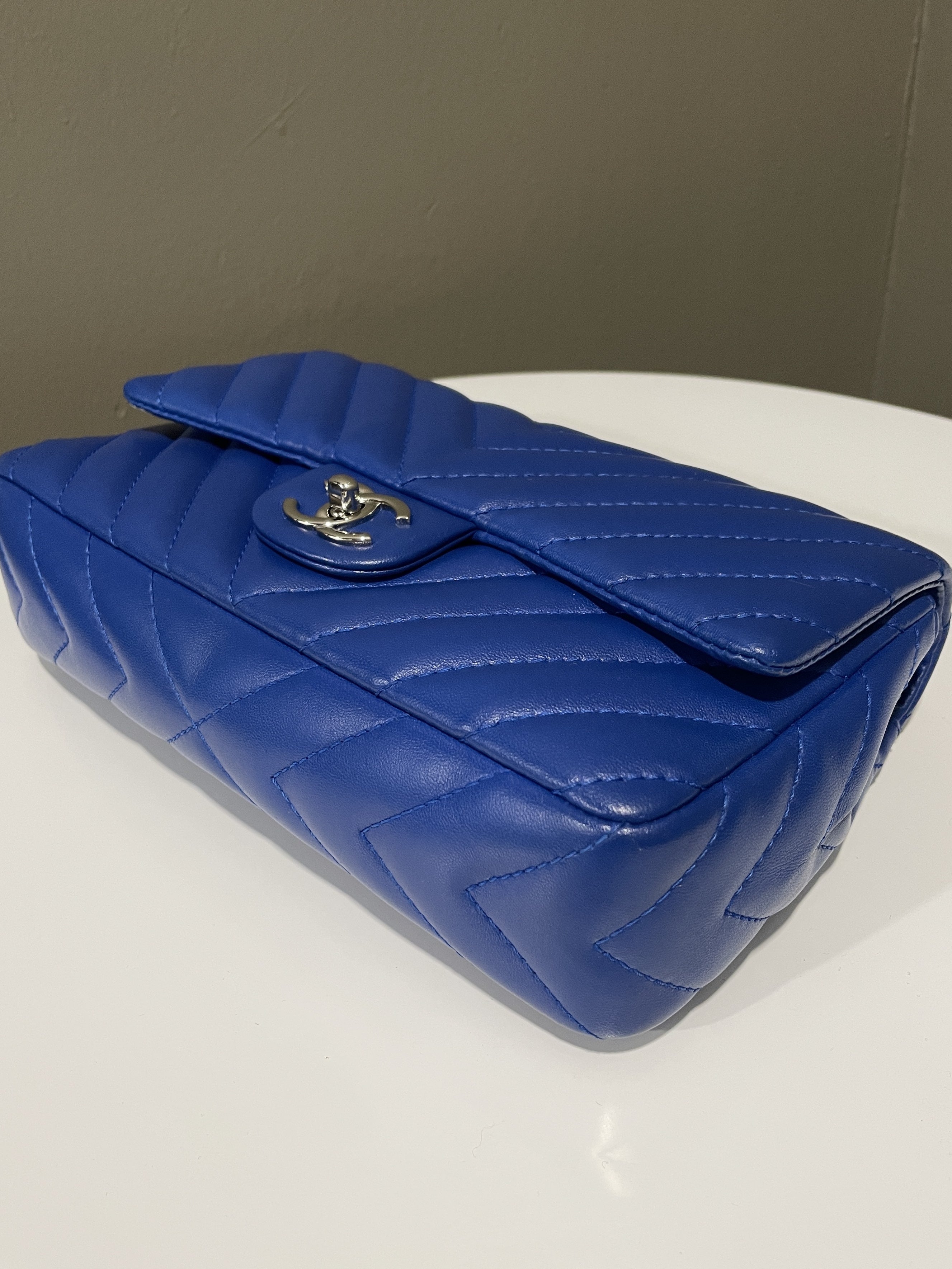 Chanel Chervon Single Flap Cobalt Blue