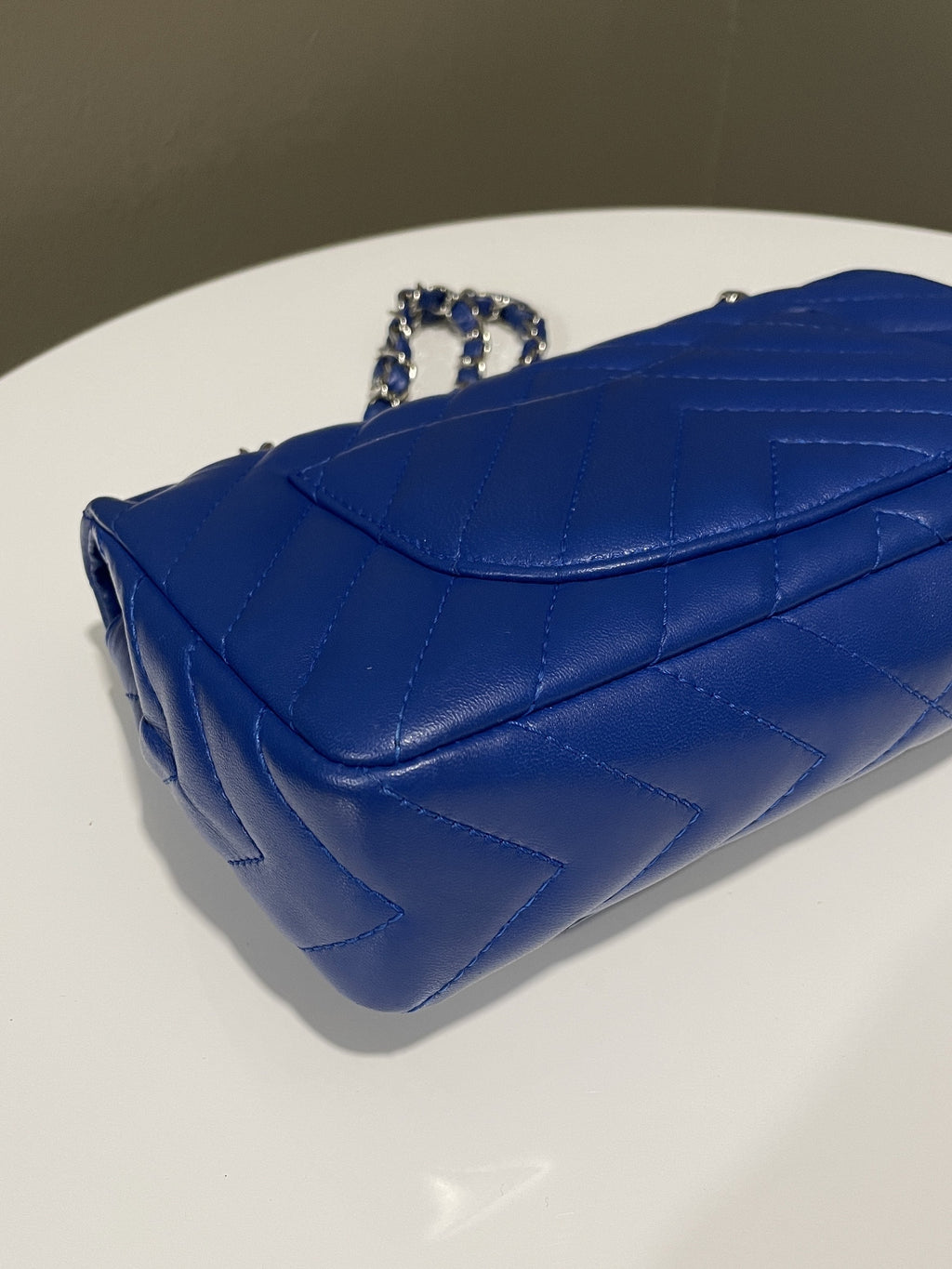 Chanel Chervon Single Flap Cobalt Blue