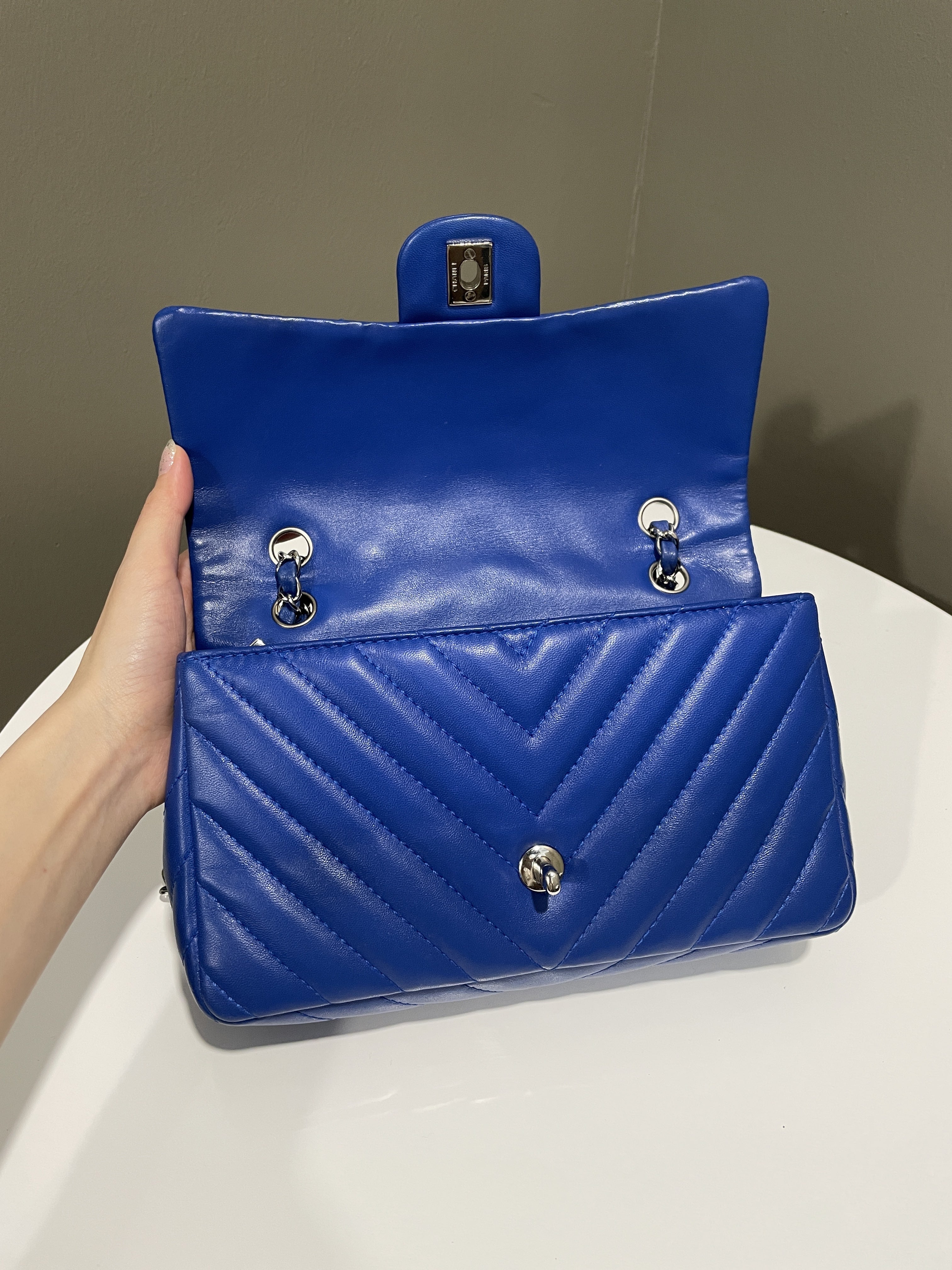Chanel Chervon Single Flap Cobalt Blue