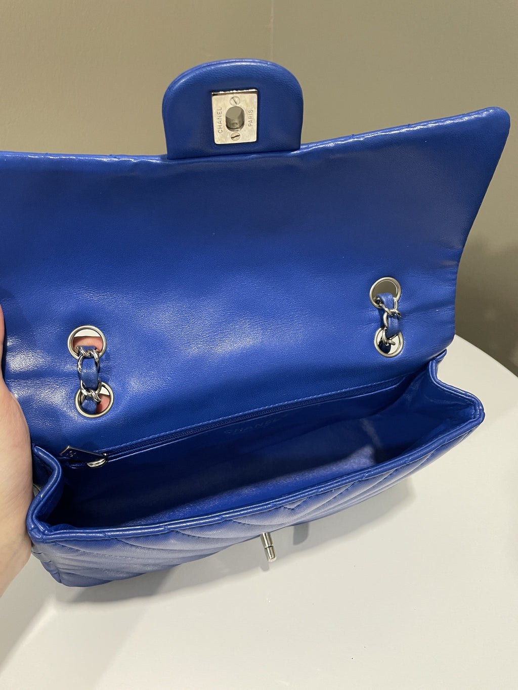 Chanel Chervon Single Flap Cobalt Blue