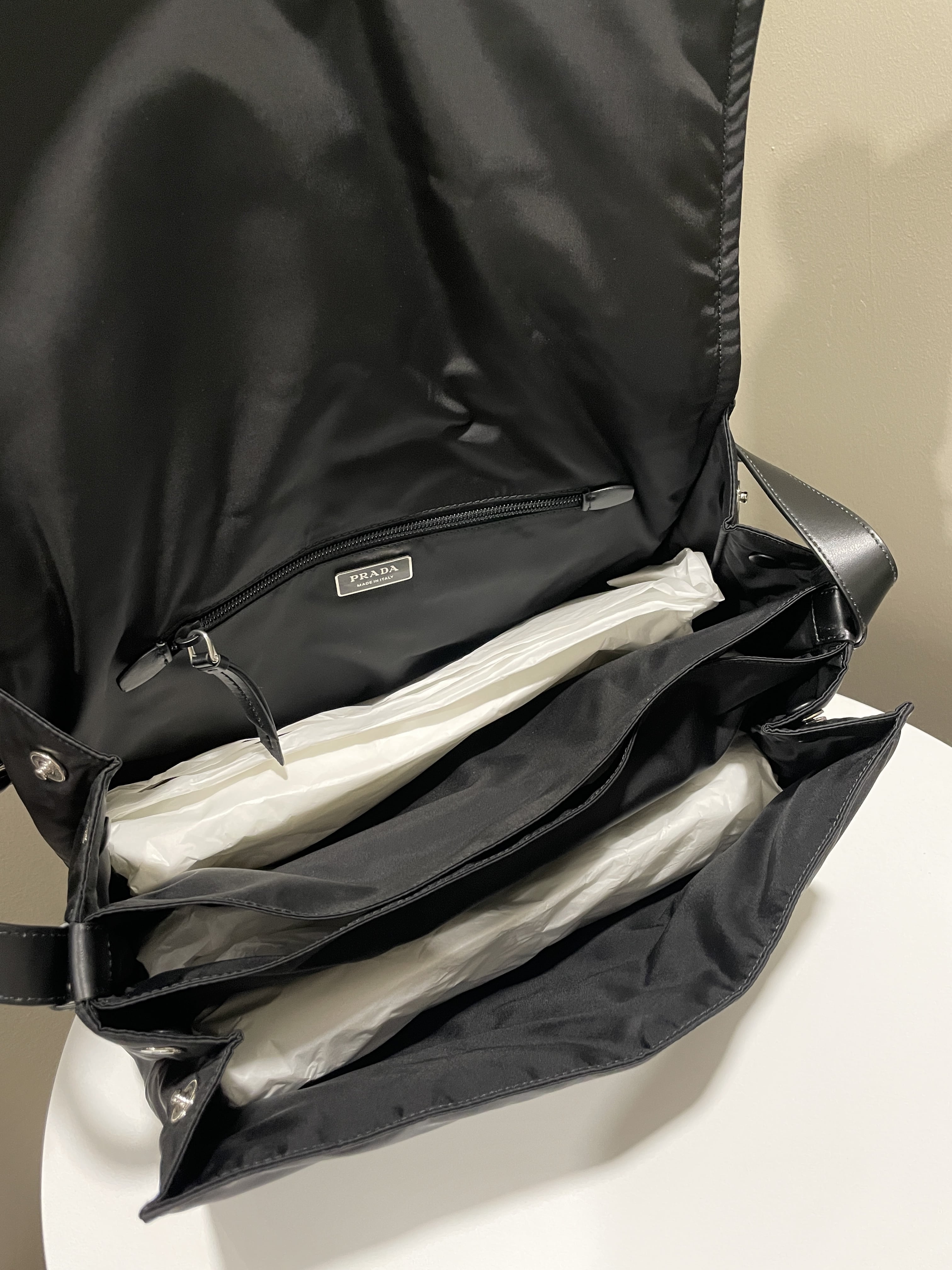 Prada Padded Pattina Bag Black Nylon