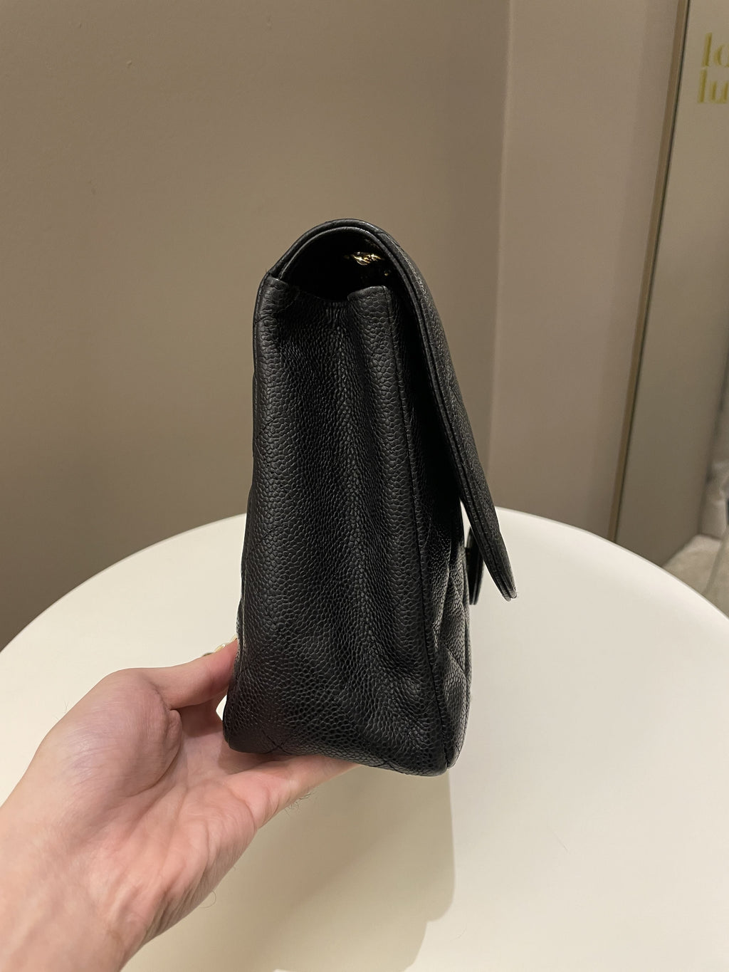 Chanel Classic Quilted Jumbo Single Flap Black Caviar