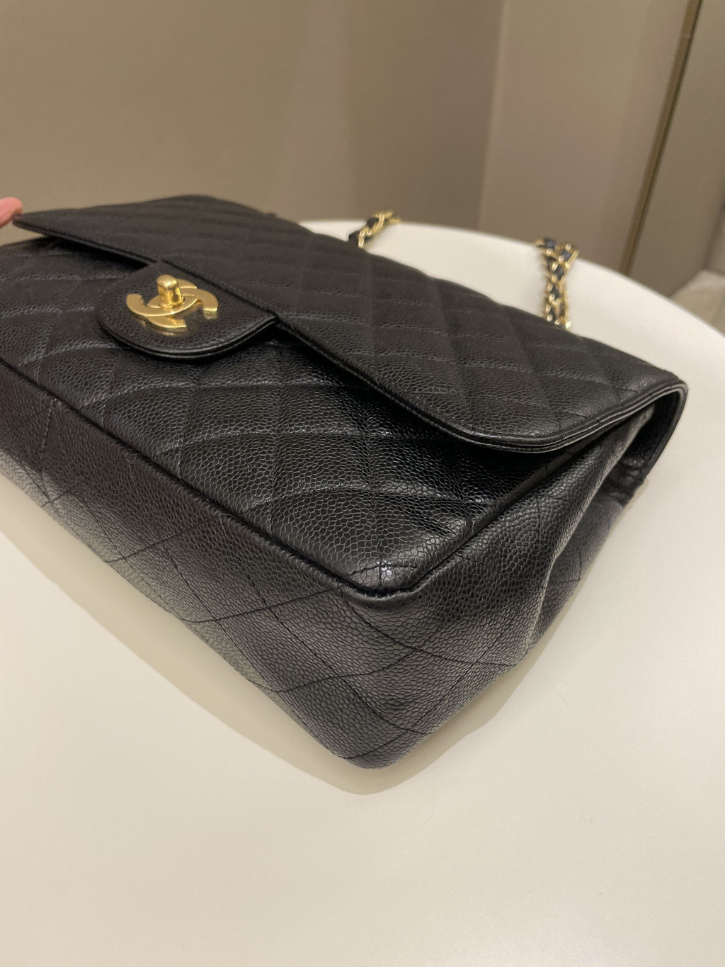Chanel Classic Quilted Jumbo Single Flap Black Caviar