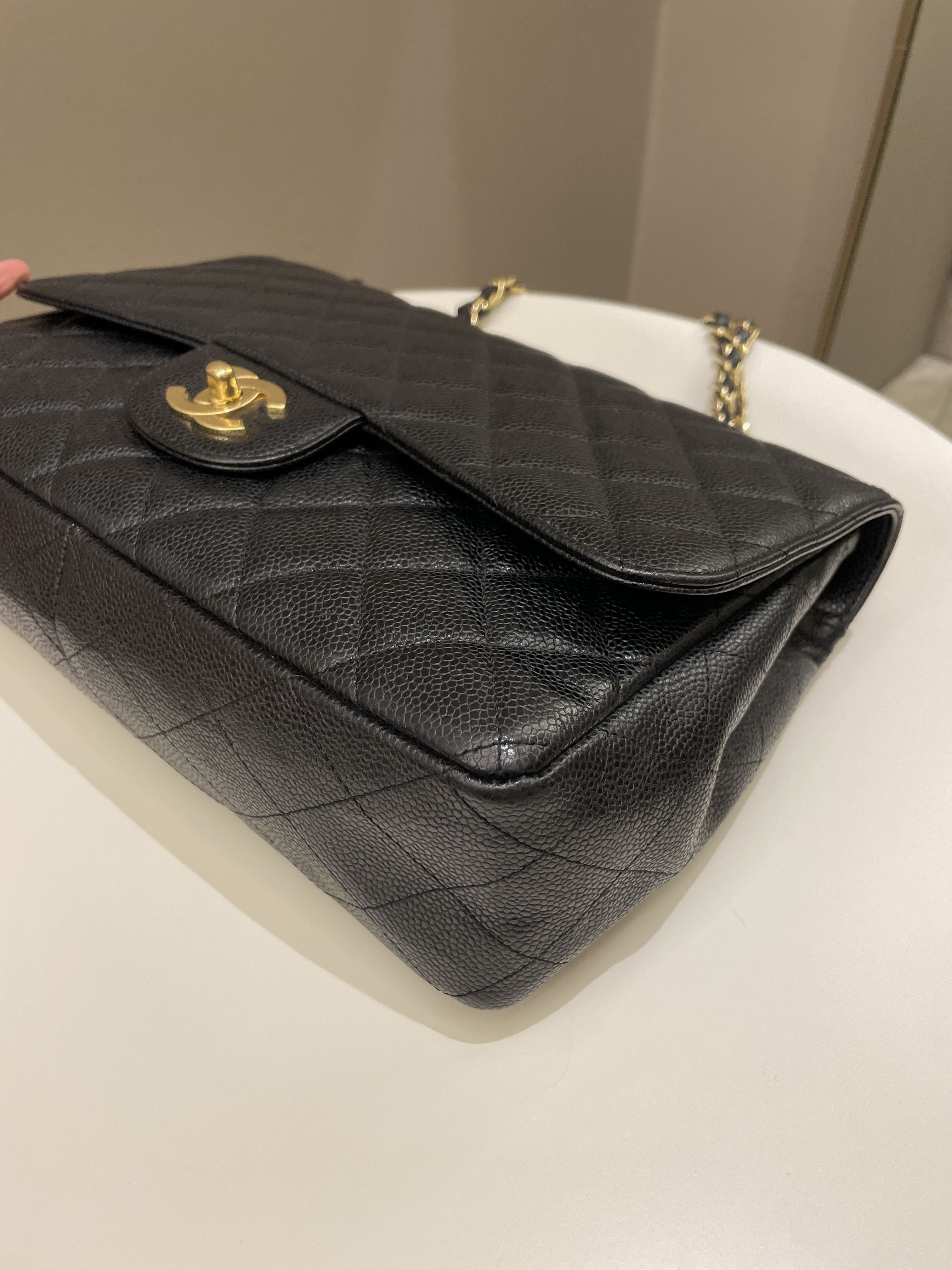Chanel Classic Quilted Jumbo Single Flap Black Caviar