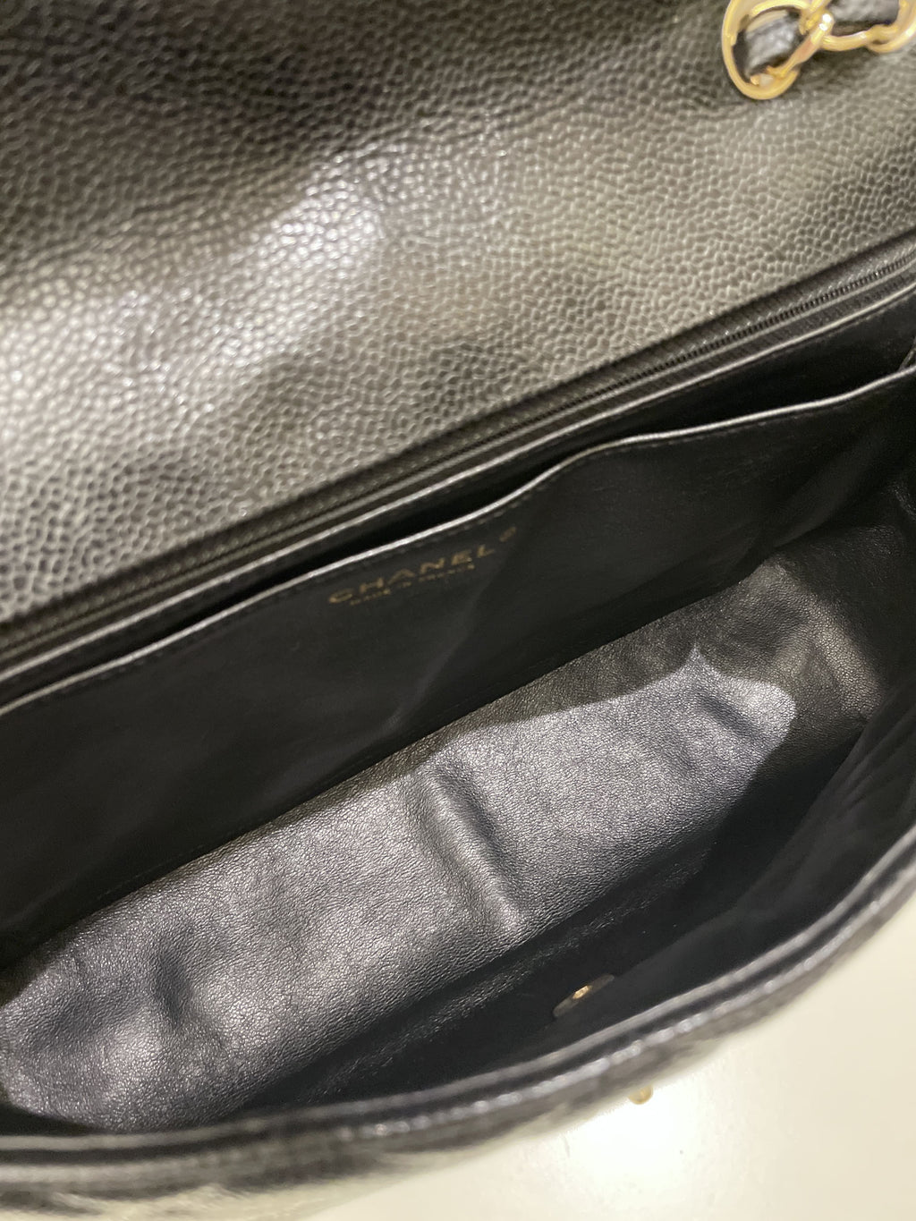 Chanel Classic Quilted Jumbo Single Flap Black Caviar