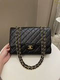 Chanel Classic Quilted Jumbo Single Flap Black Caviar