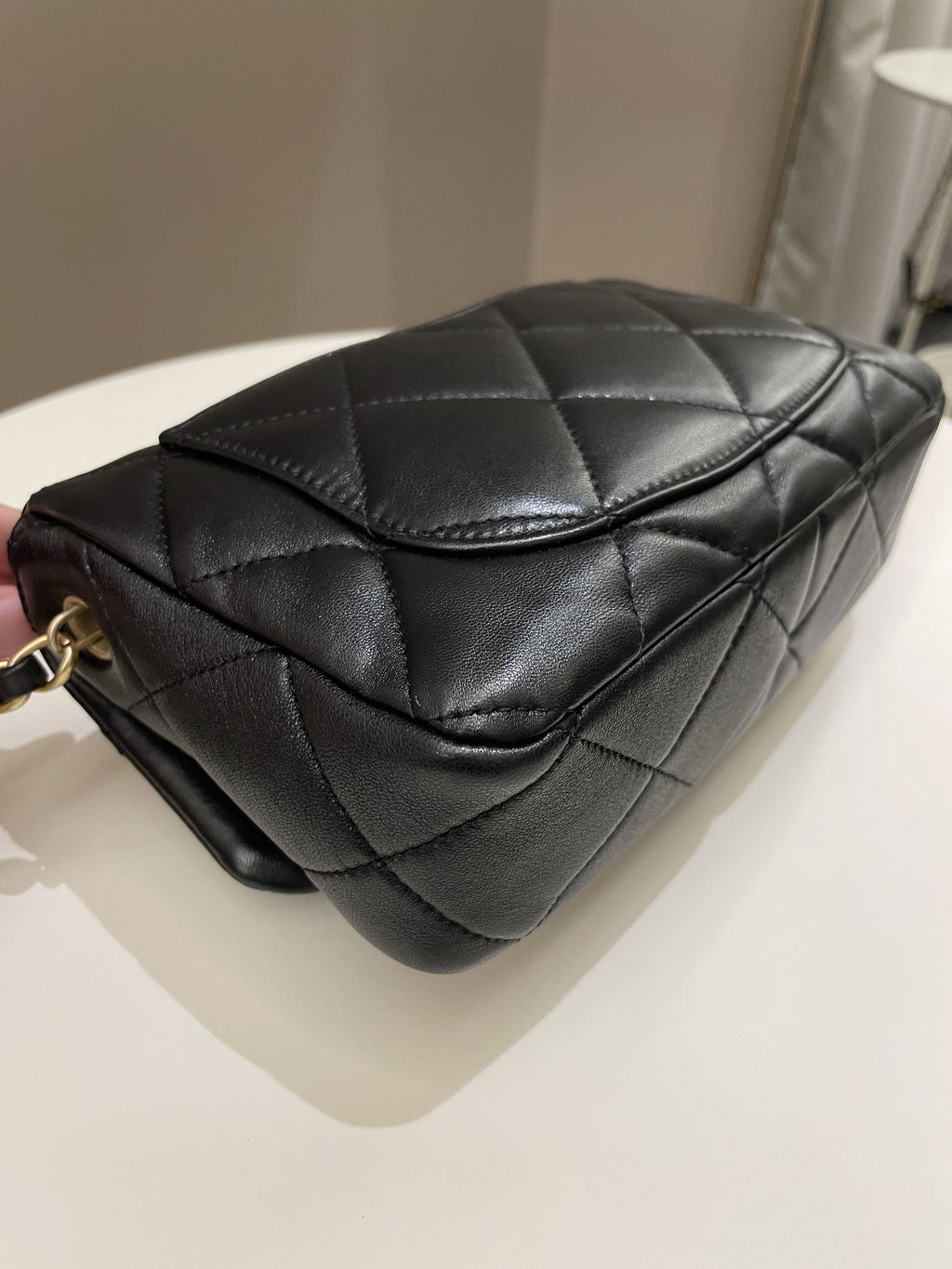 Chanel 23S Heart Flap Bag Black Lambskin