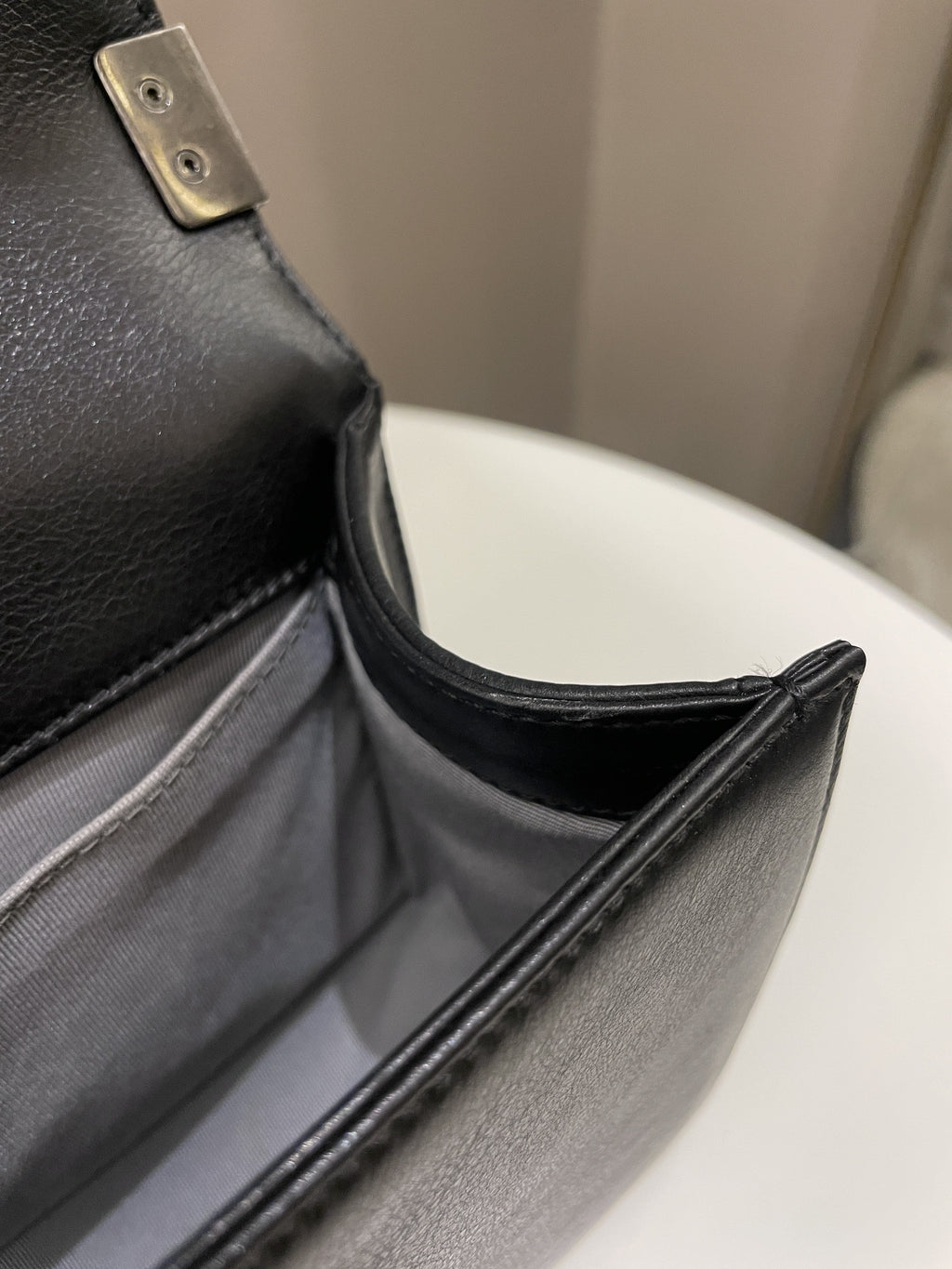 Chanel Quilted Boy Old Medium Black Calfskin