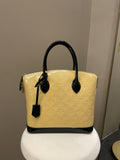 Louis Vuitton Lock it PM Dune / Black Vernice Leather
