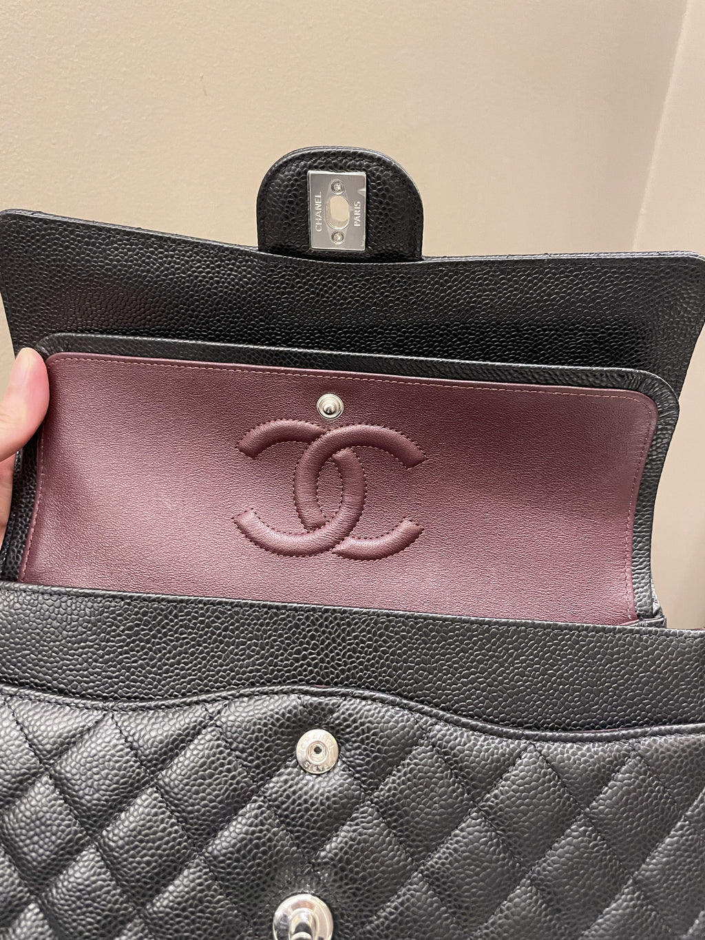 Chanel Classic Medium Double Flap Black Caviar