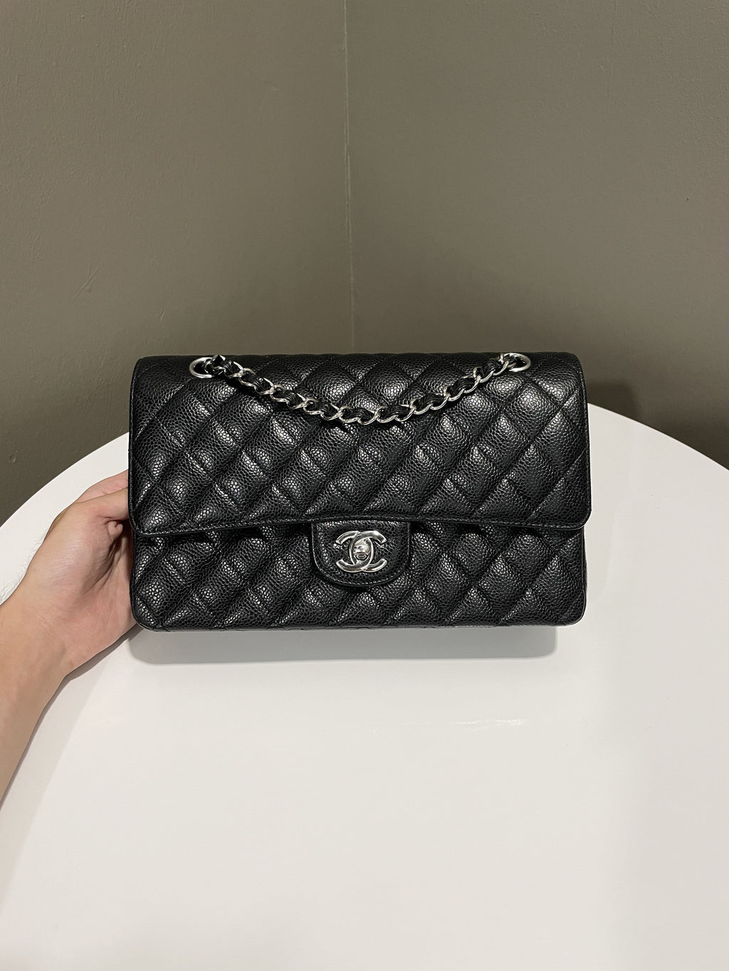 Chanel Classic Quilted Medium Double Flap Black Caviar