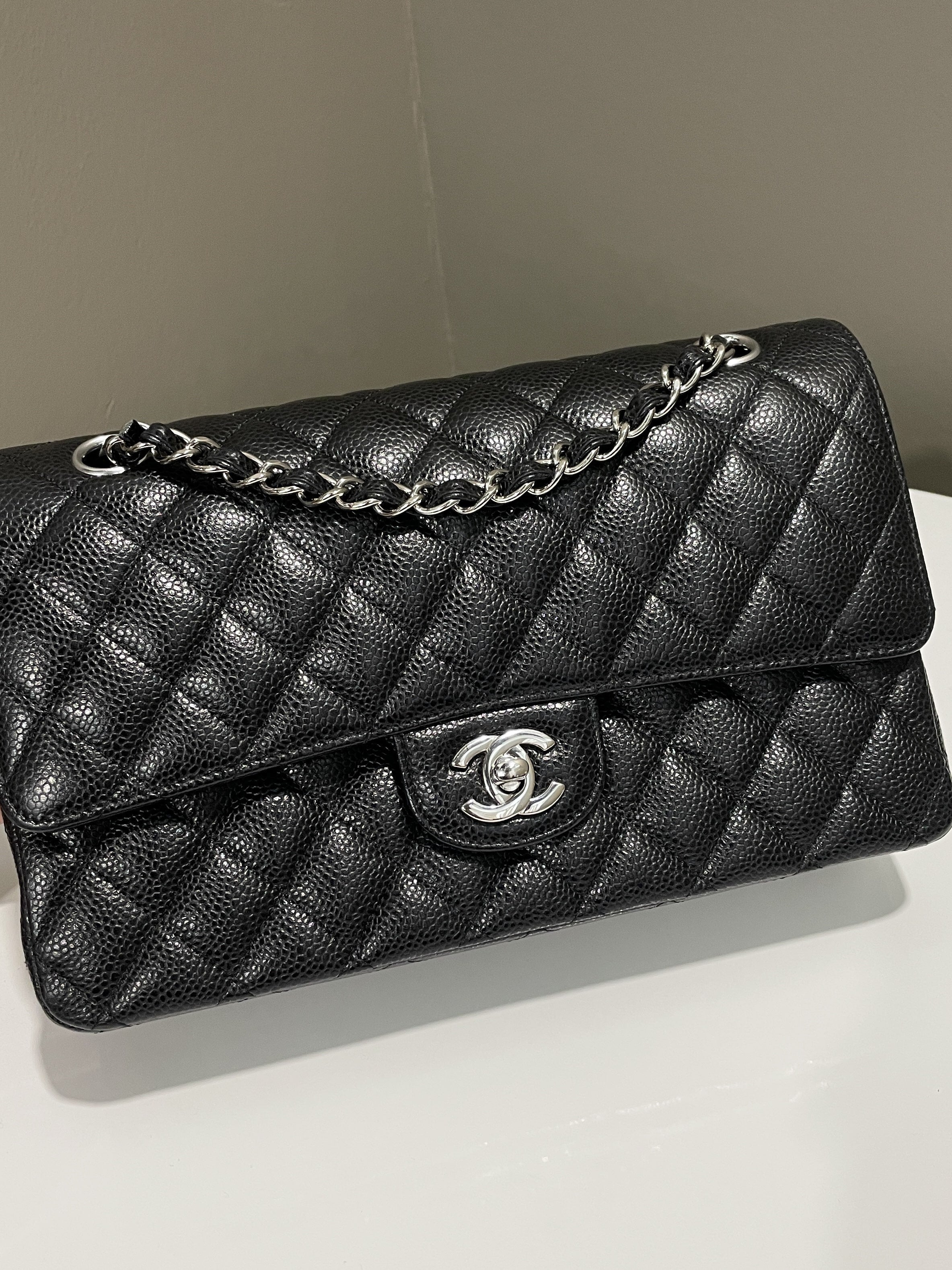 Chanel Classic Quilted Medium Double Flap Black Caviar