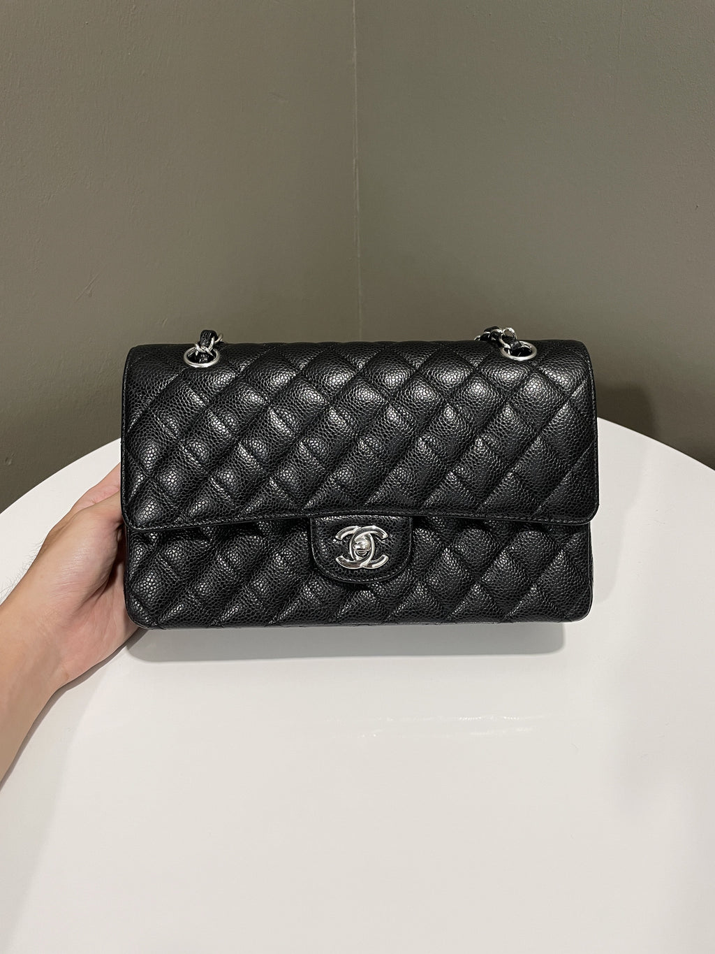 Chanel Classic Quilted Medium Double Flap Black Caviar