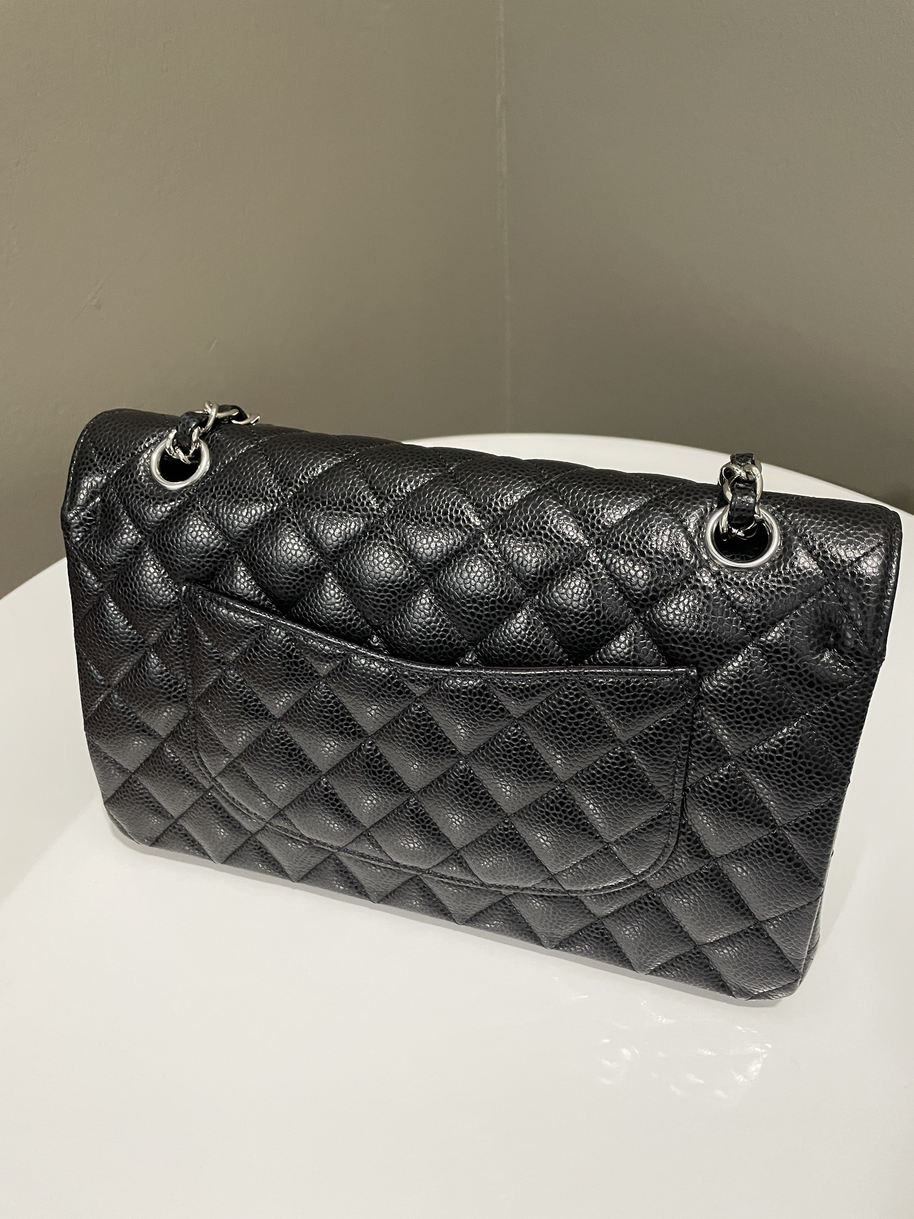 Chanel Classic Quilted Medium Double Flap Black Caviar