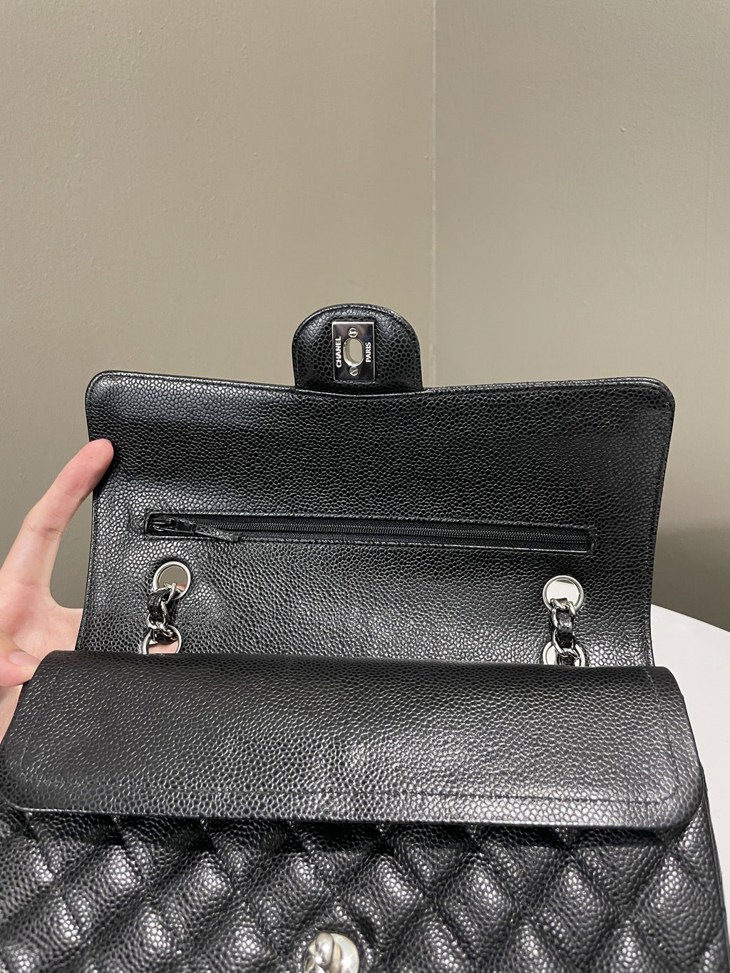 Chanel Classic Quilted Medium Double Flap Black Caviar