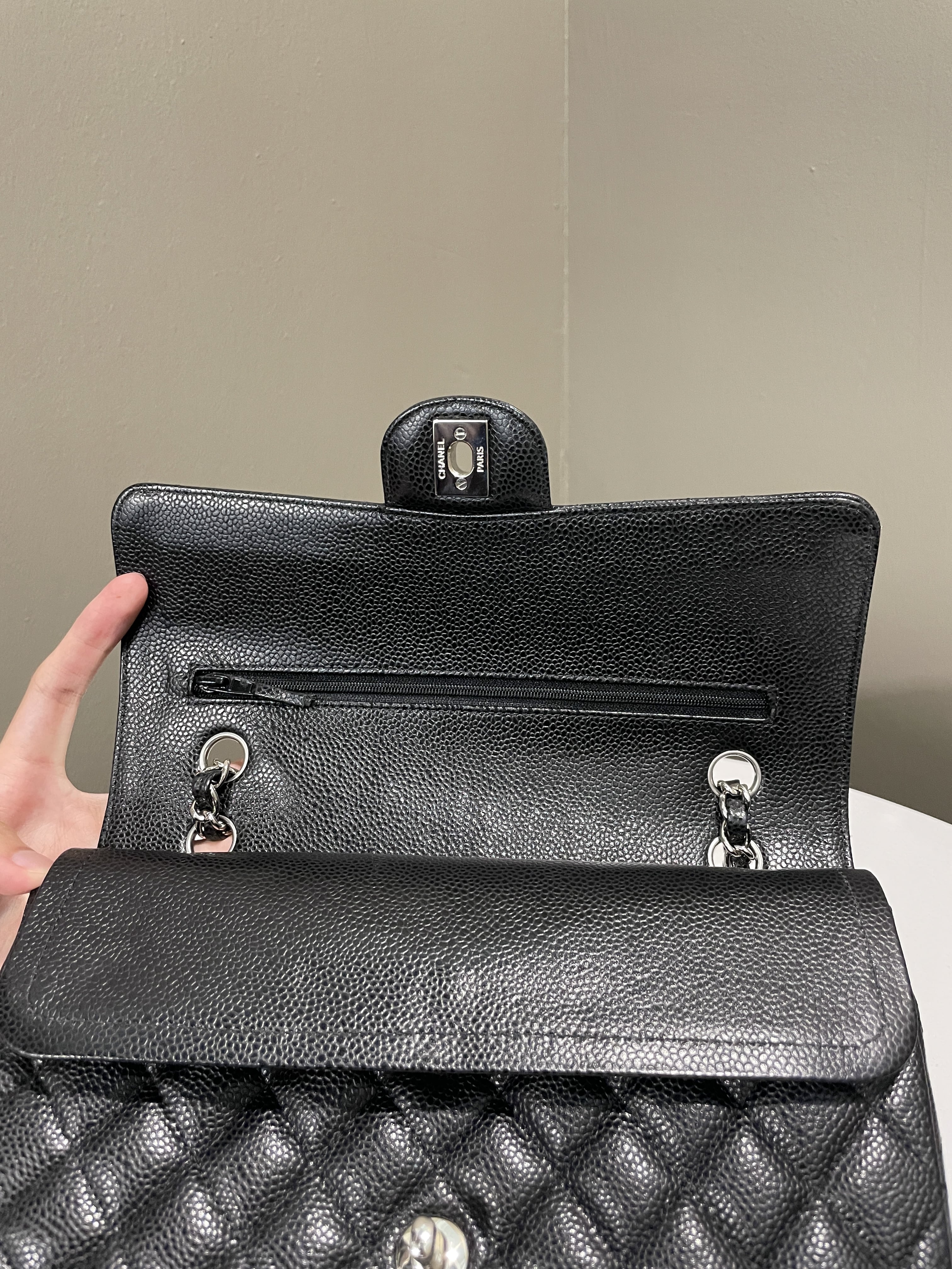 Chanel Classic Quilted Medium Double Flap Black Caviar
