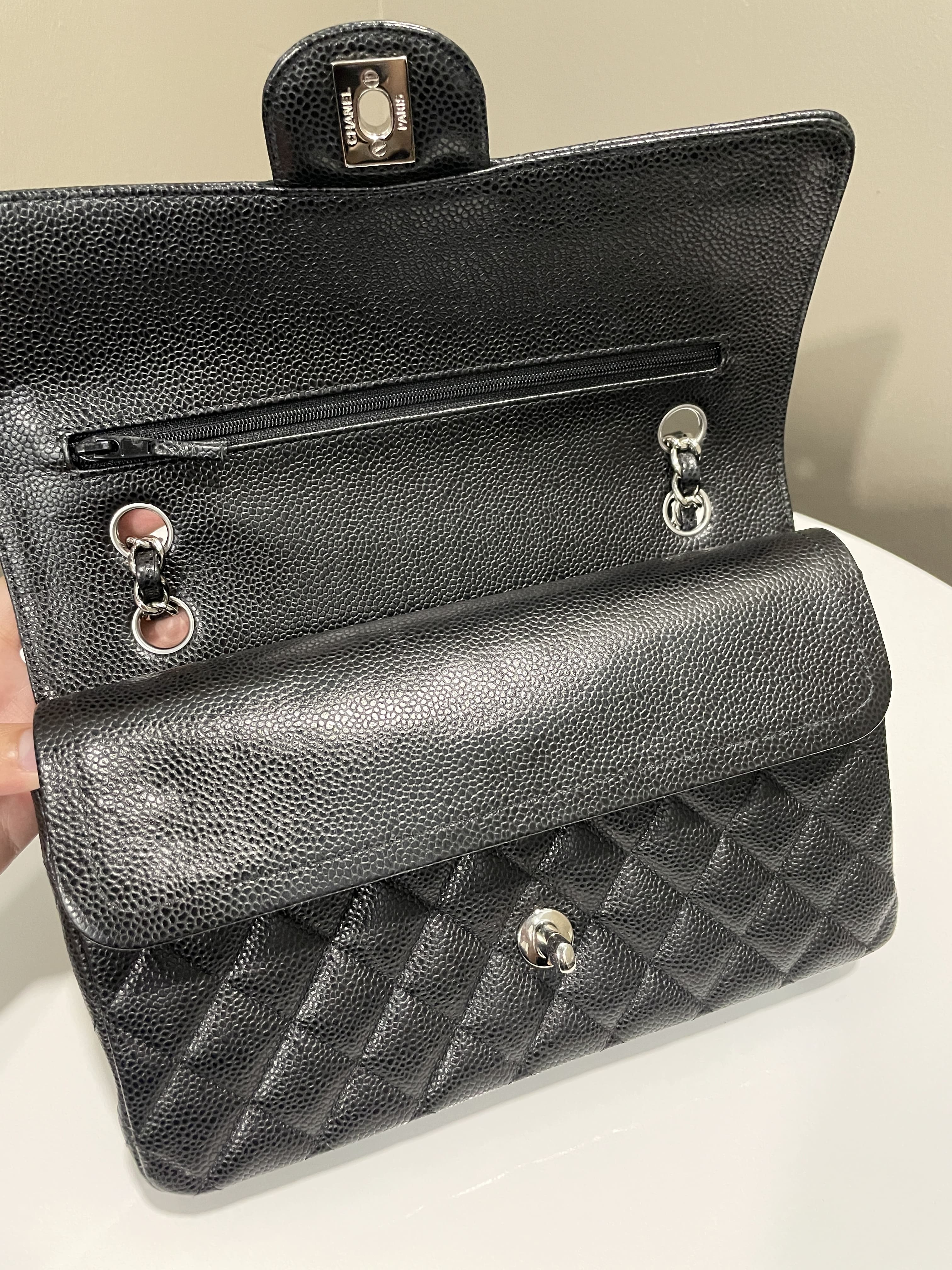 Chanel Classic Quilted Medium Double Flap Black Caviar