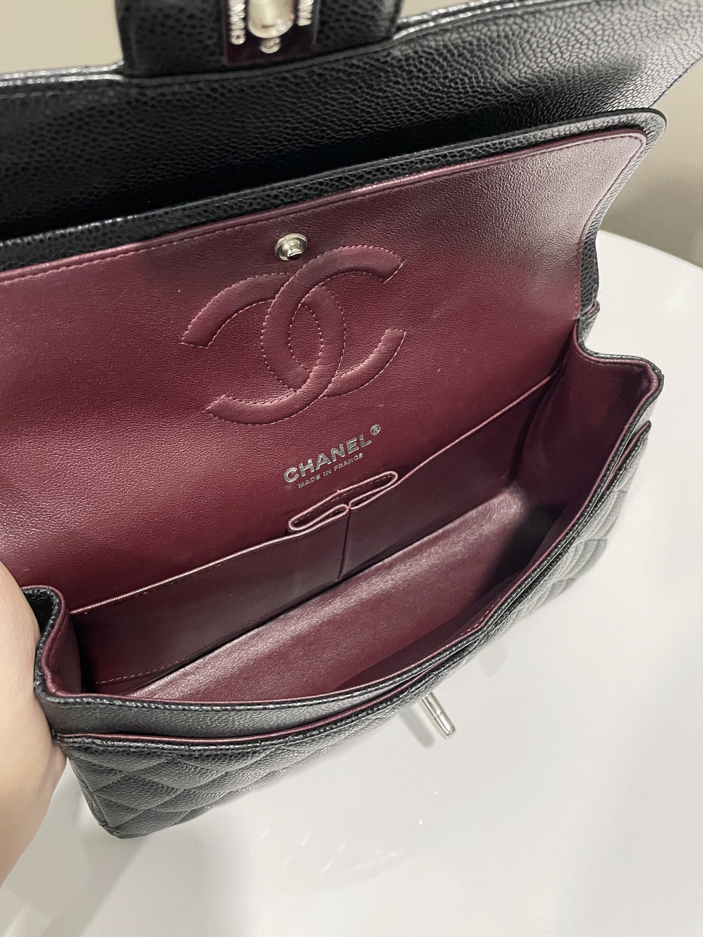 Chanel Classic Quilted Medium Double Flap Black Caviar
