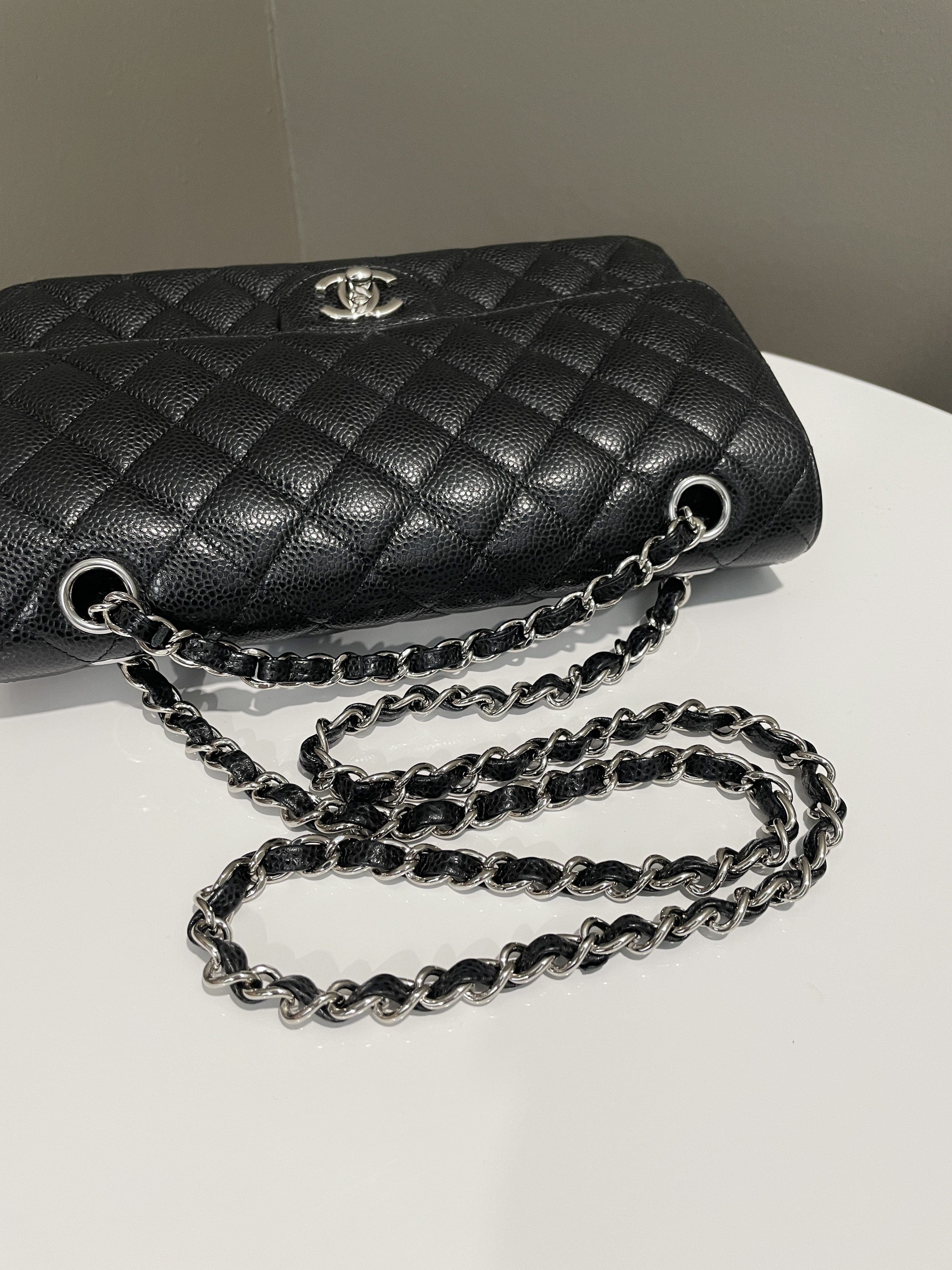 Chanel Classic Quilted Medium Double Flap Black Caviar