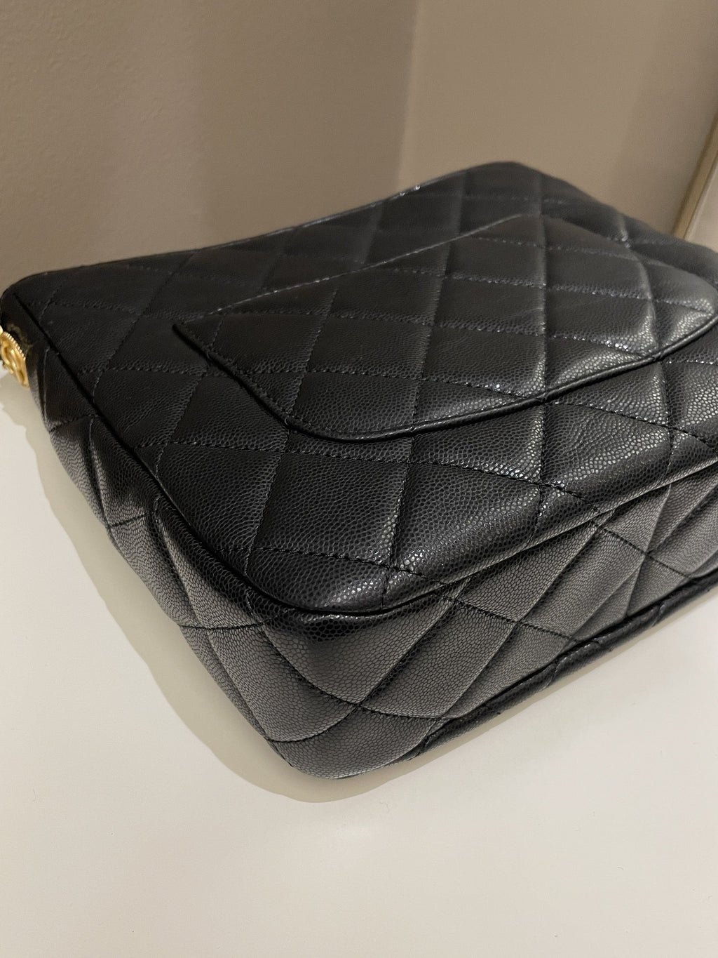 Chanel 22A Twist Your Button Hobo Bag Black Caviar