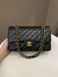 Chanel Vintage Classic Quilted Medium Double Flap Black
