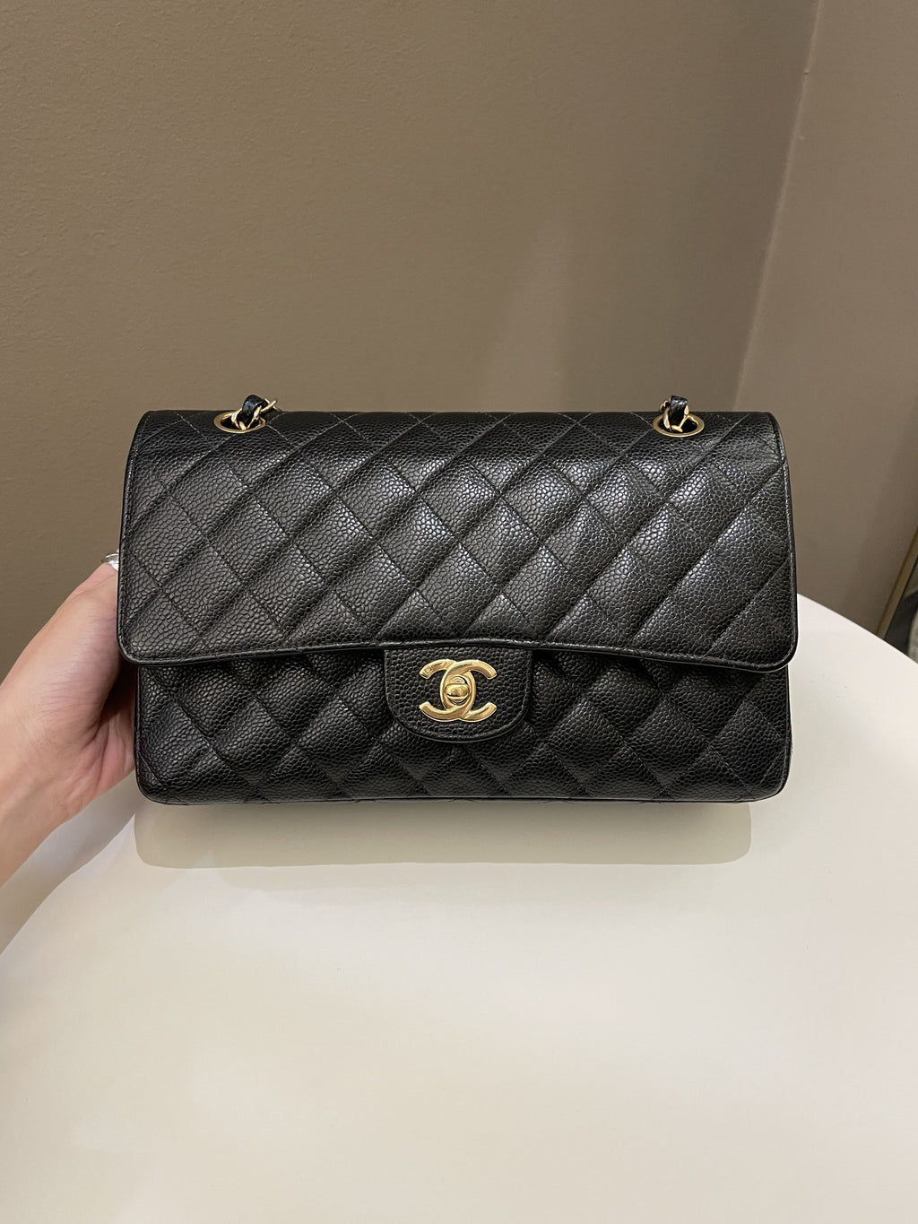 Chanel Vintage Classic Quilted Medium Double Flap Black