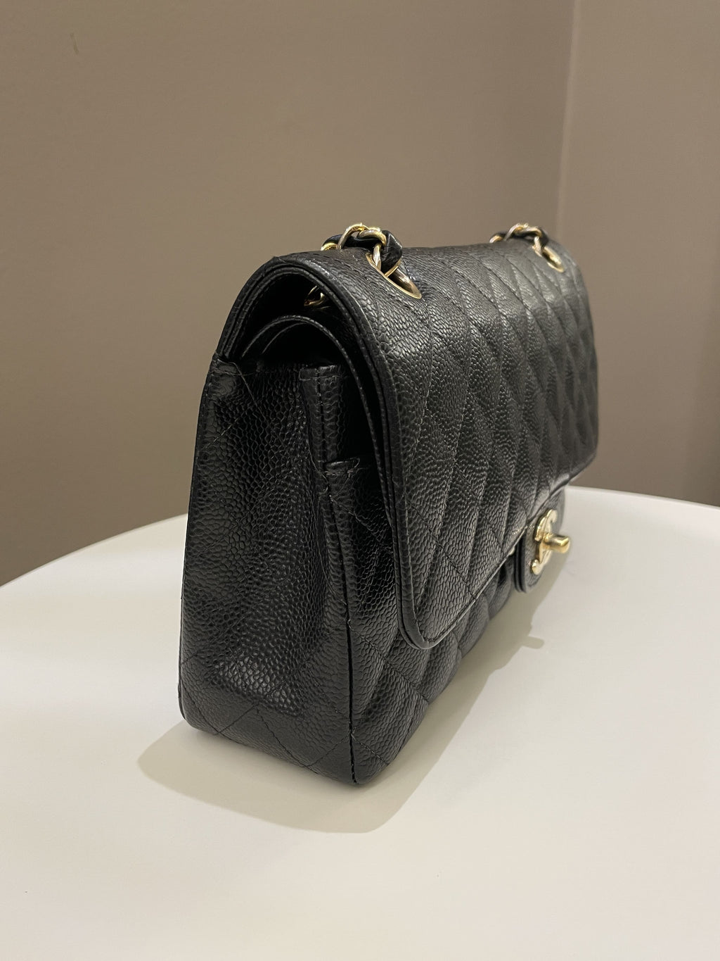 Chanel Vintage Classic Quilted Medium Double Flap Black