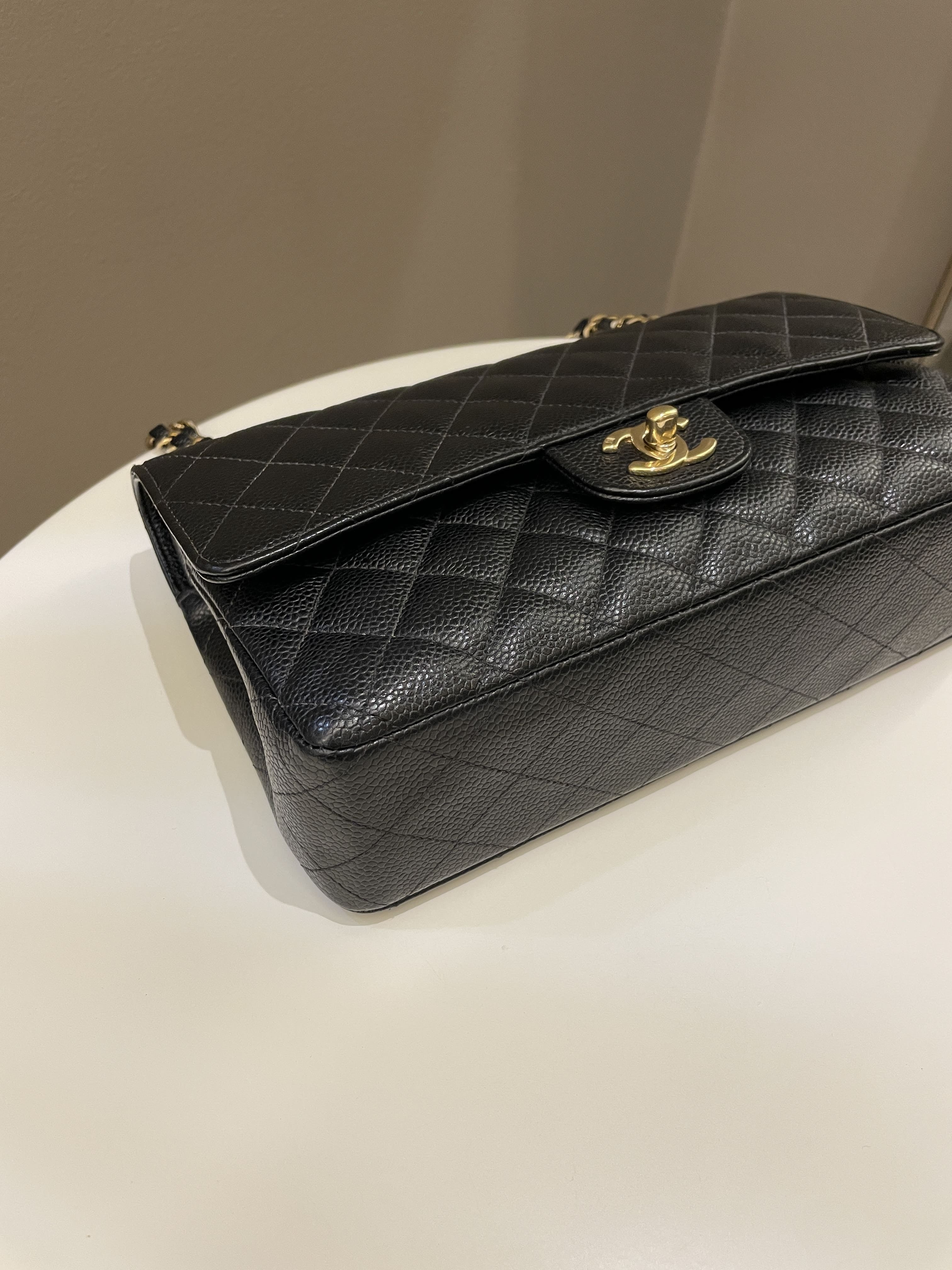 Chanel Vintage Classic Quilted Medium Double Flap Black