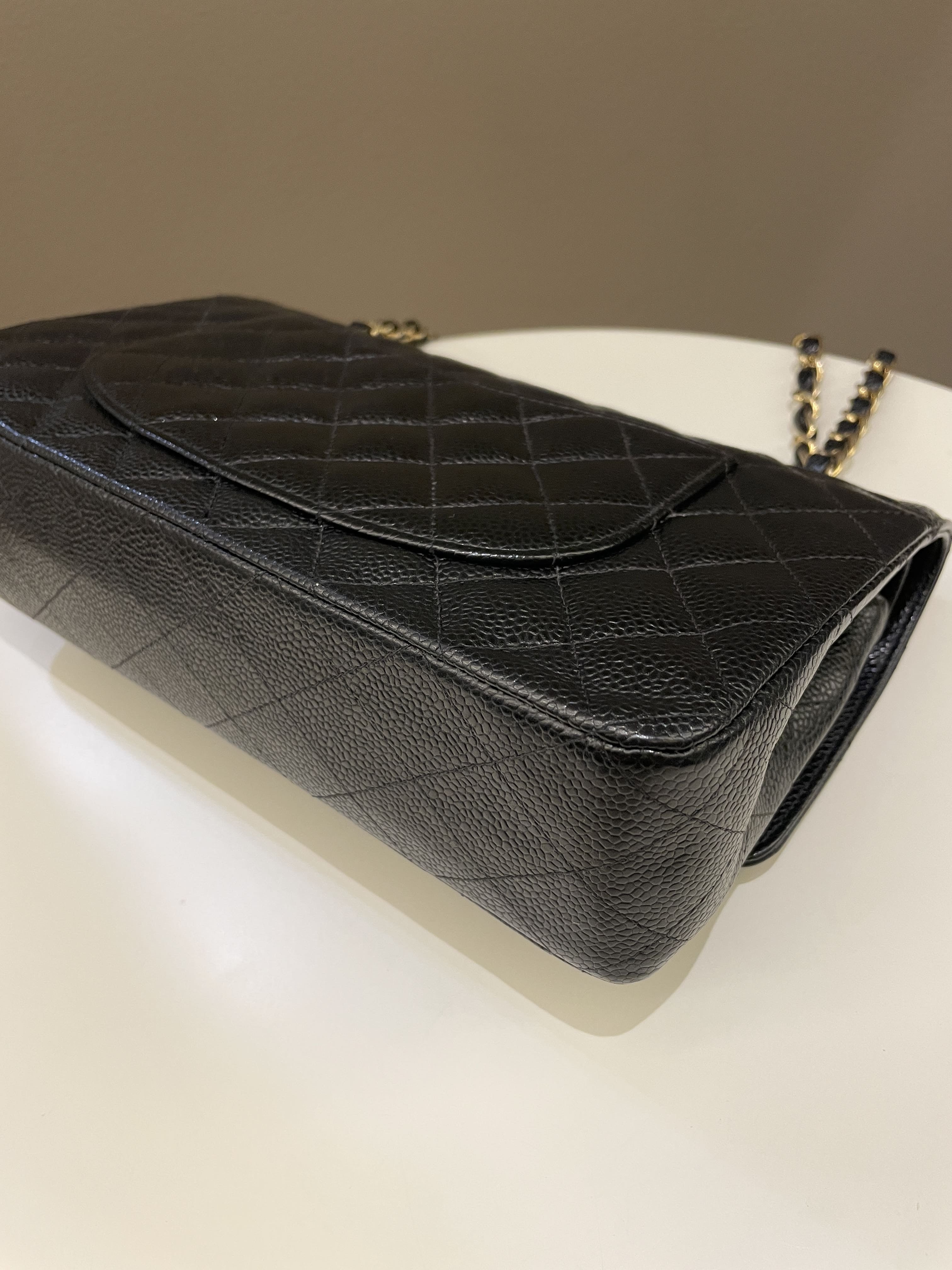 Chanel Vintage Classic Quilted Medium Double Flap Black