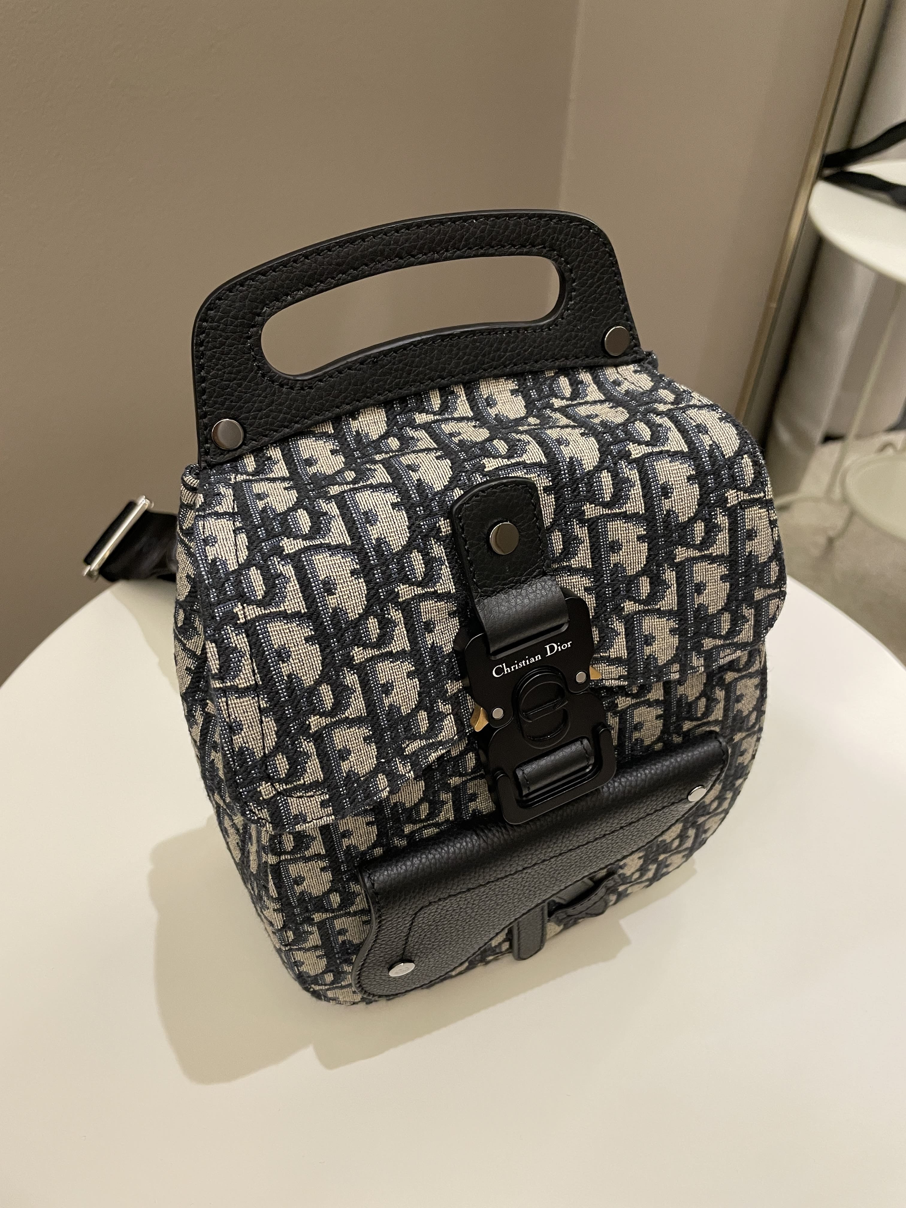 Dior Mini Gallop Sling Bag Blue Oblique