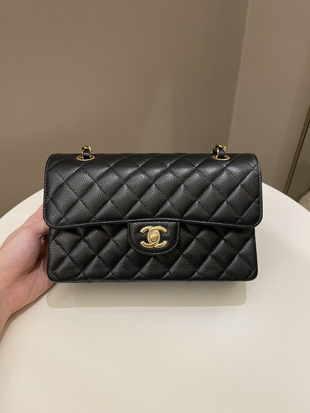 Chanel Classic Quilted Small Double Flap Black Caviar