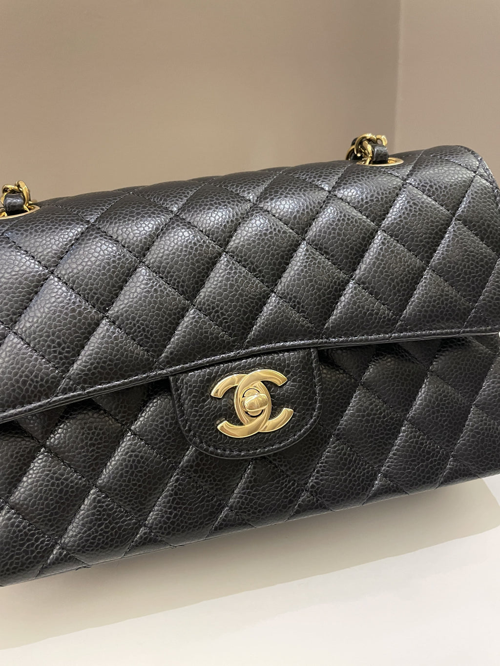 Chanel Classic Quilted Small Double Flap Black Caviar