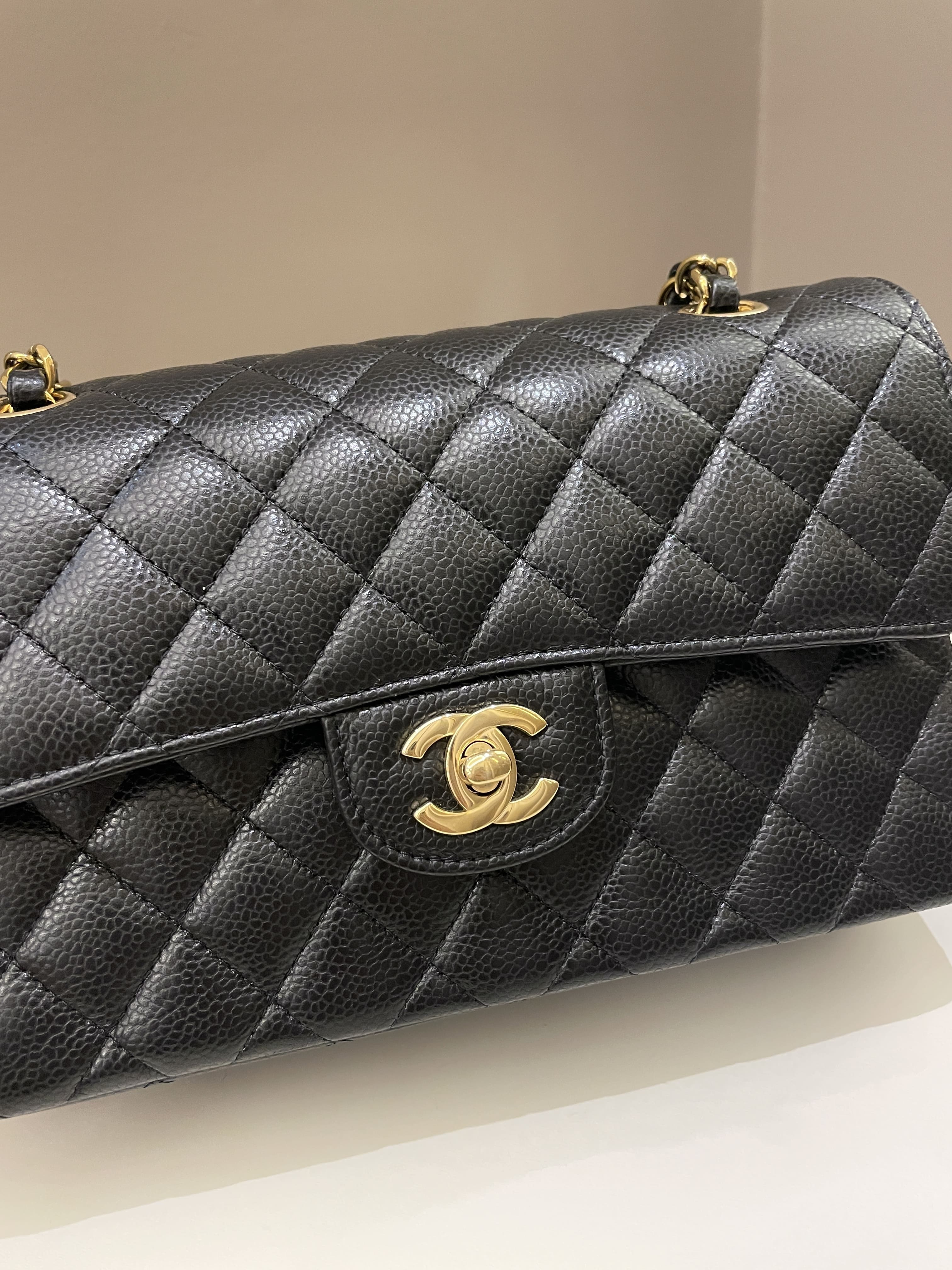 Chanel Classic Quilted Small Double Flap Black Caviar