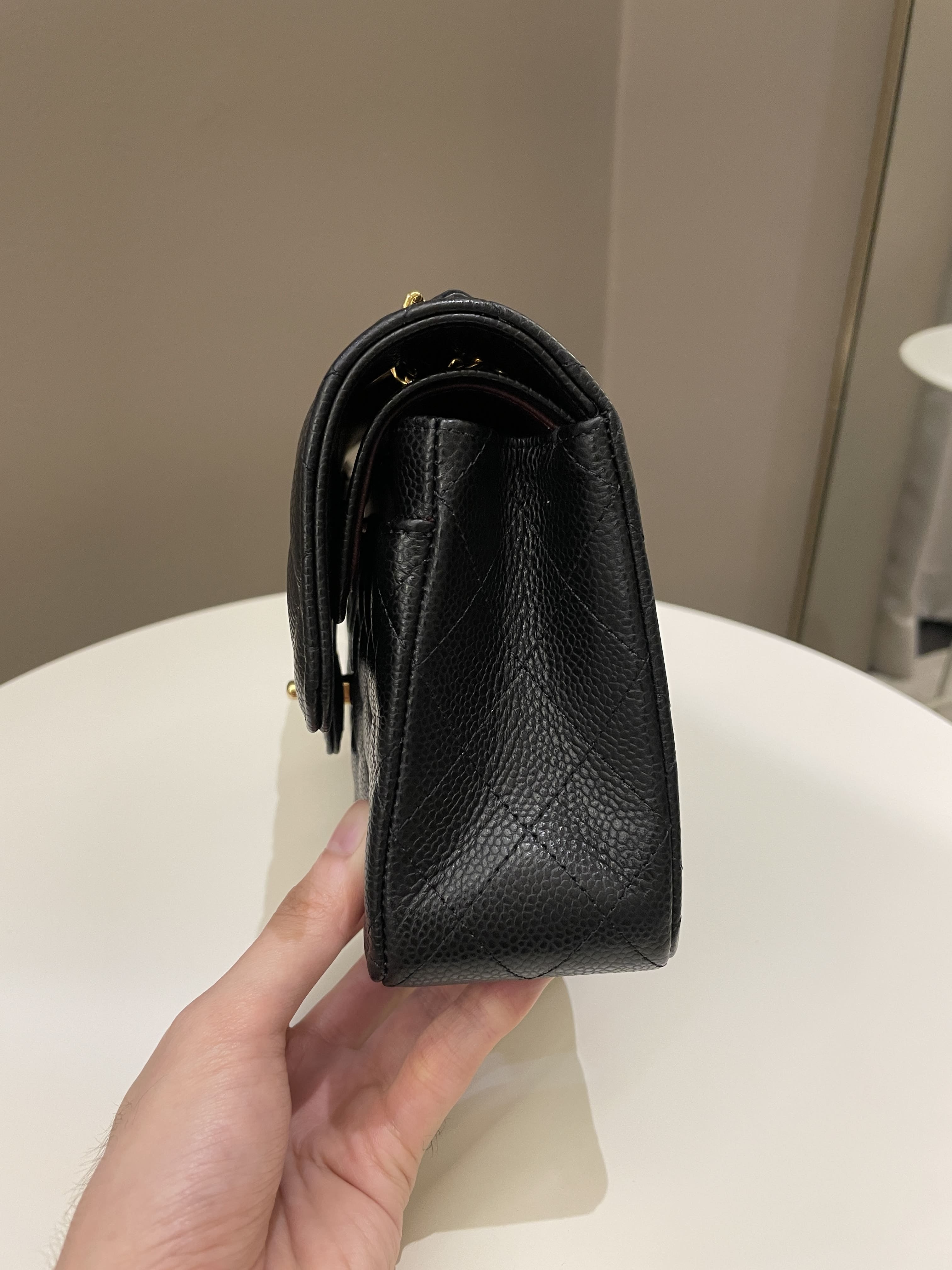 Chanel Classic Quilted Small Double Flap Black Caviar
