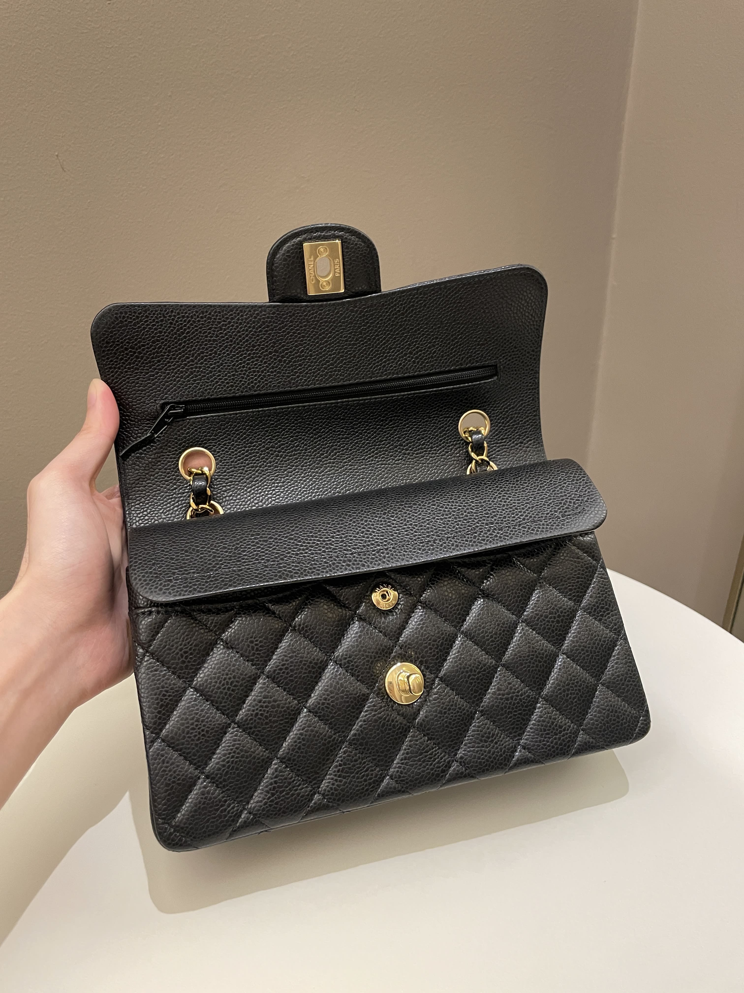 Chanel Classic Quilted Small Double Flap Black Caviar