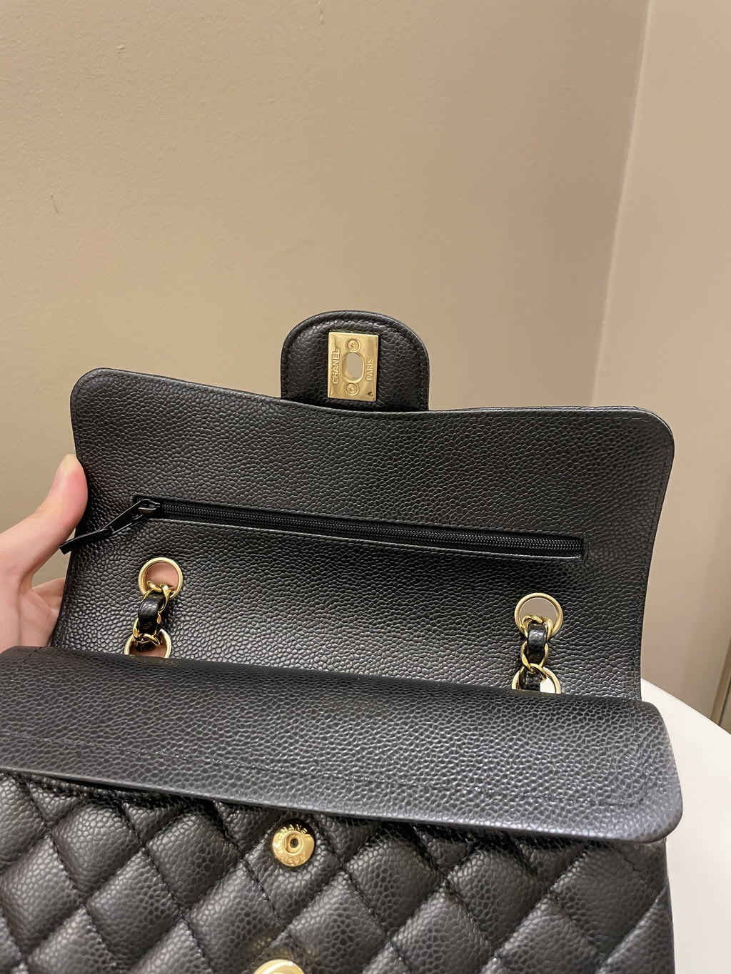 Chanel Classic Quilted Small Double Flap Black Caviar