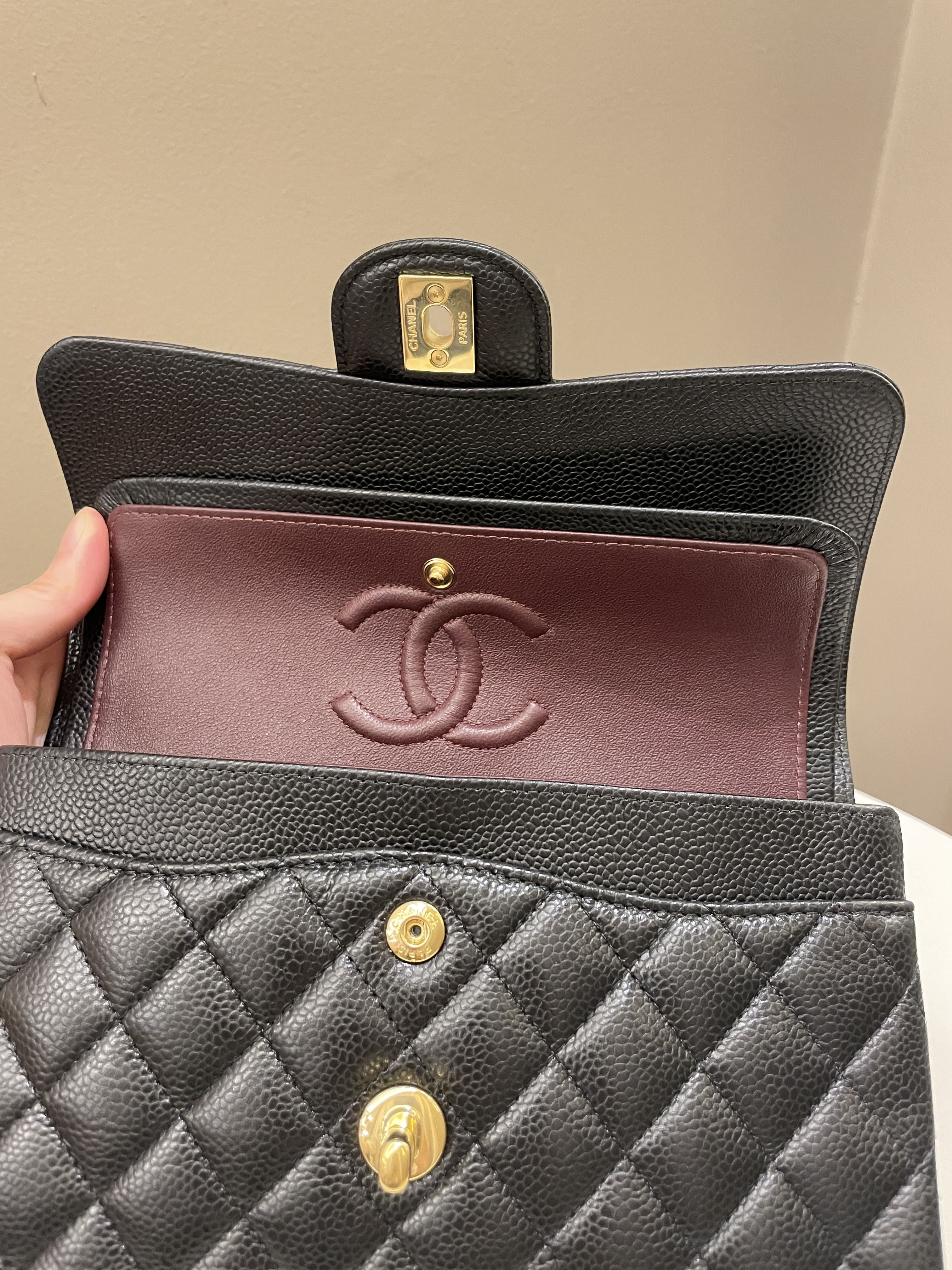 Chanel Classic Quilted Small Double Flap Black Caviar