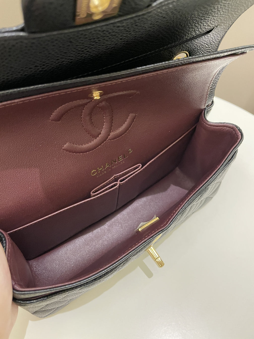 Chanel Classic Quilted Small Double Flap Black Caviar