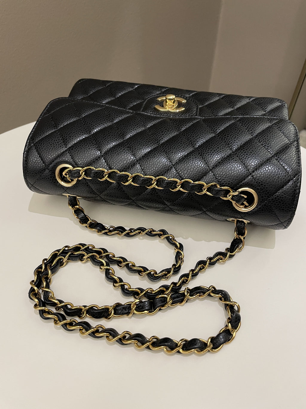 Chanel Classic Quilted Small Double Flap Black Caviar