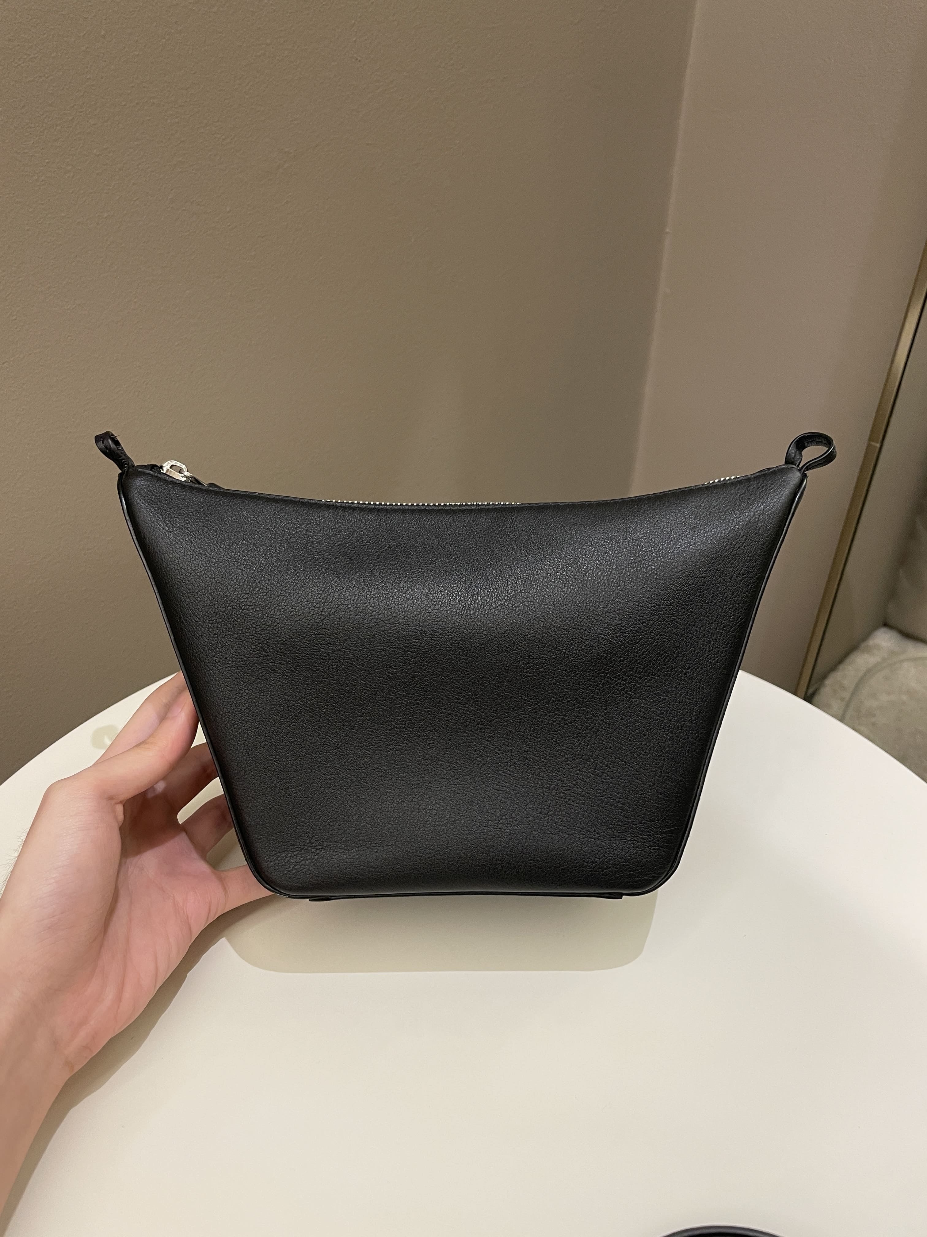 Loewe Hammock Hobo Mini + Spiral Woven Strap Black Calf