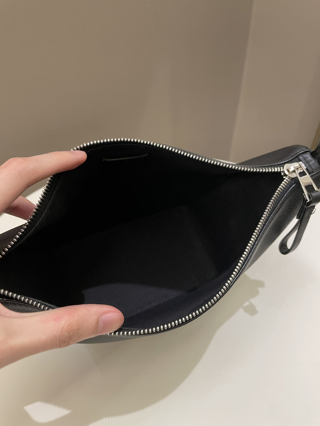Loewe Hammock Hobo Mini + Spiral Woven Strap Black Calf