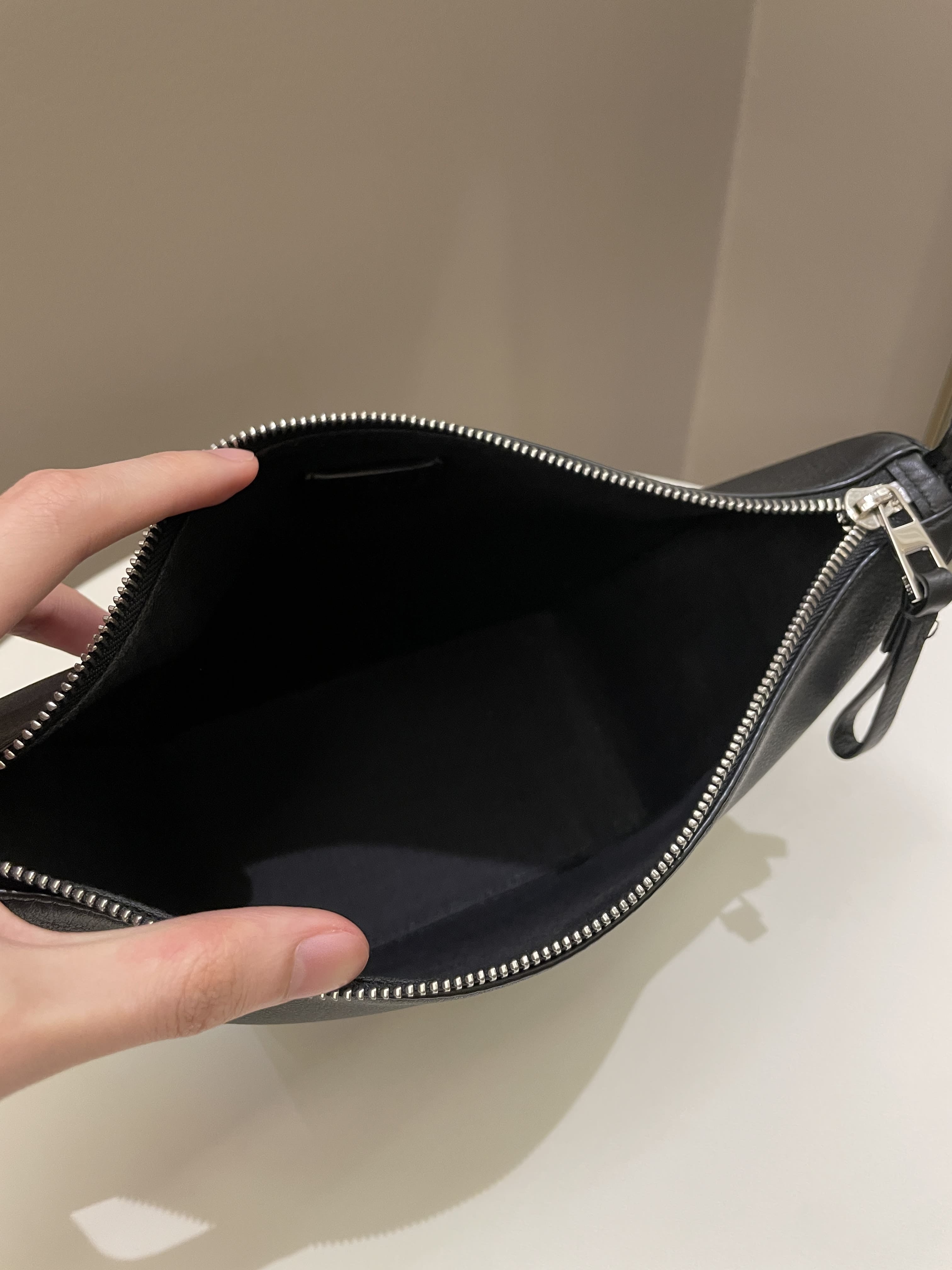 Loewe Hammock Hobo Mini + Spiral Woven Strap Black Calf