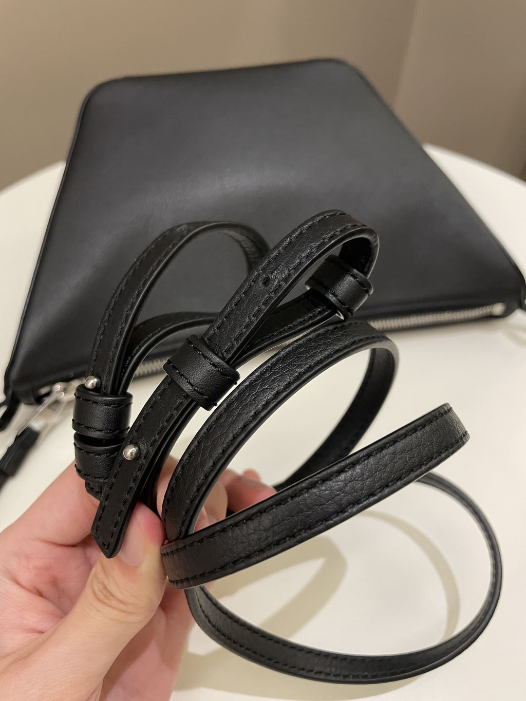 Loewe Hammock Hobo Mini + Spiral Woven Strap Black Calf