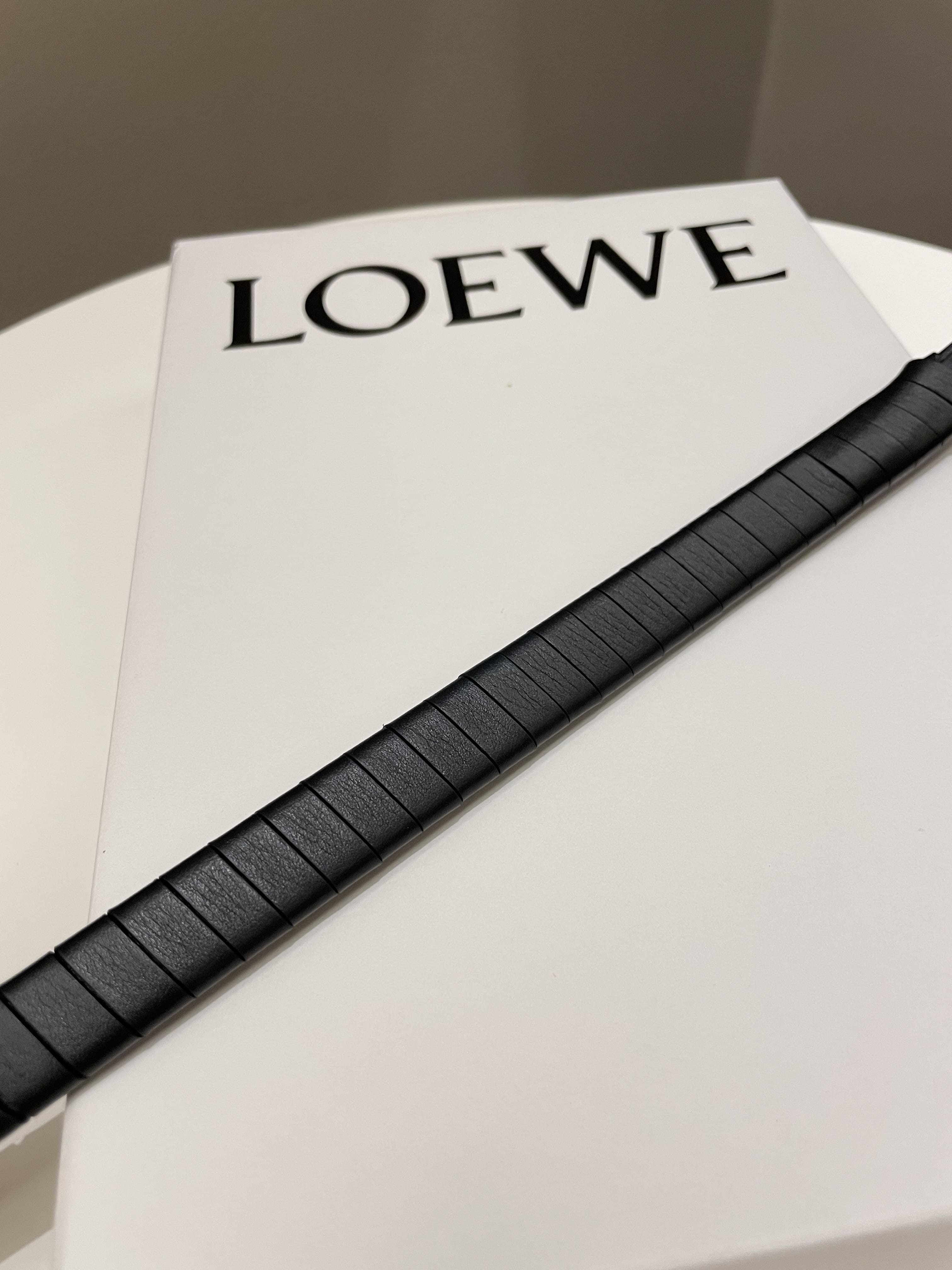 Loewe Hammock Hobo Mini + Spiral Woven Strap Black Calf